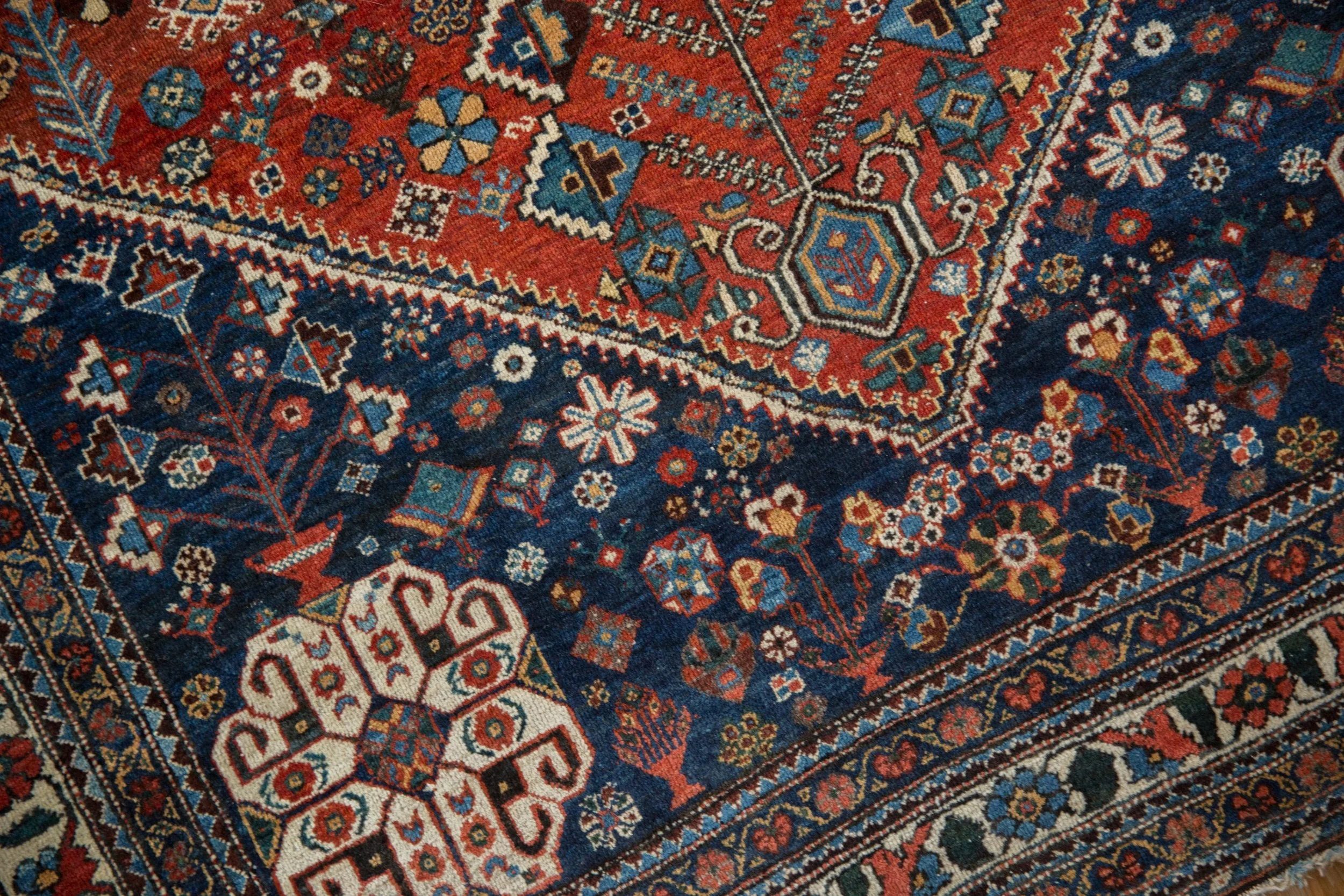 4.5x7 Vintage Fine Abadeh Rug - Image 9
