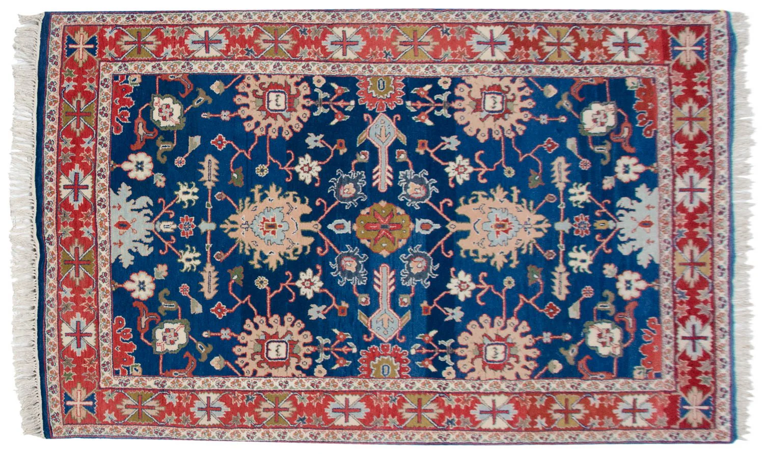 4.5x7 Vintage Indian Bijar Design Rug - Image 3