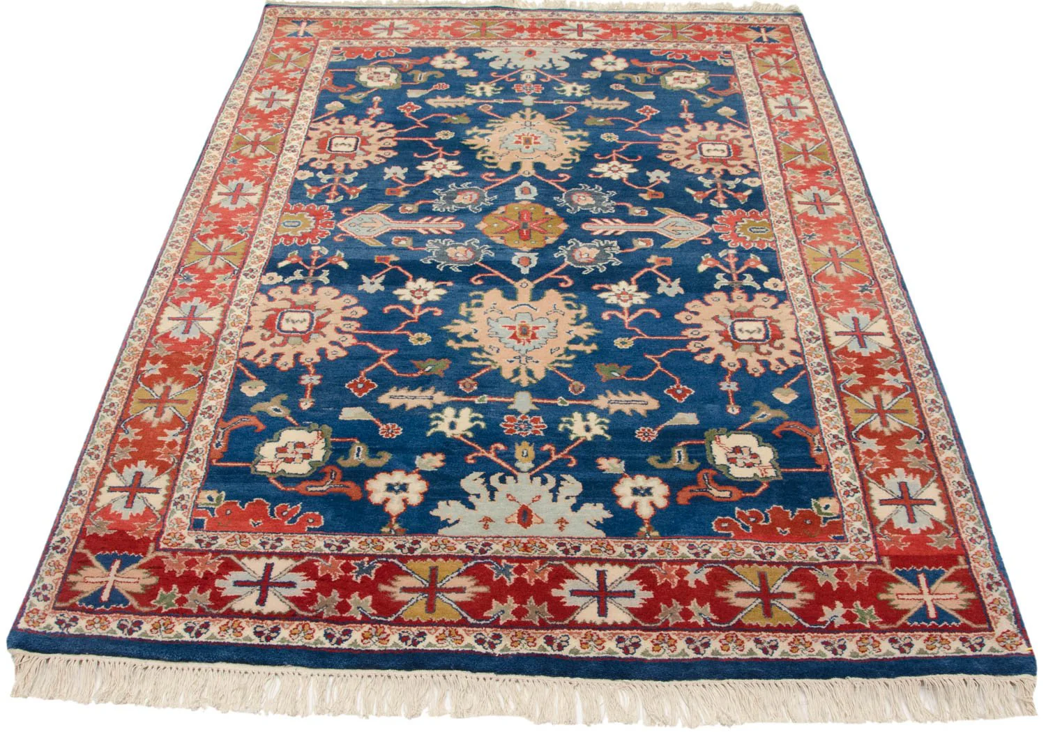 4.5x7 Vintage Indian Bijar Design Rug - Image 4