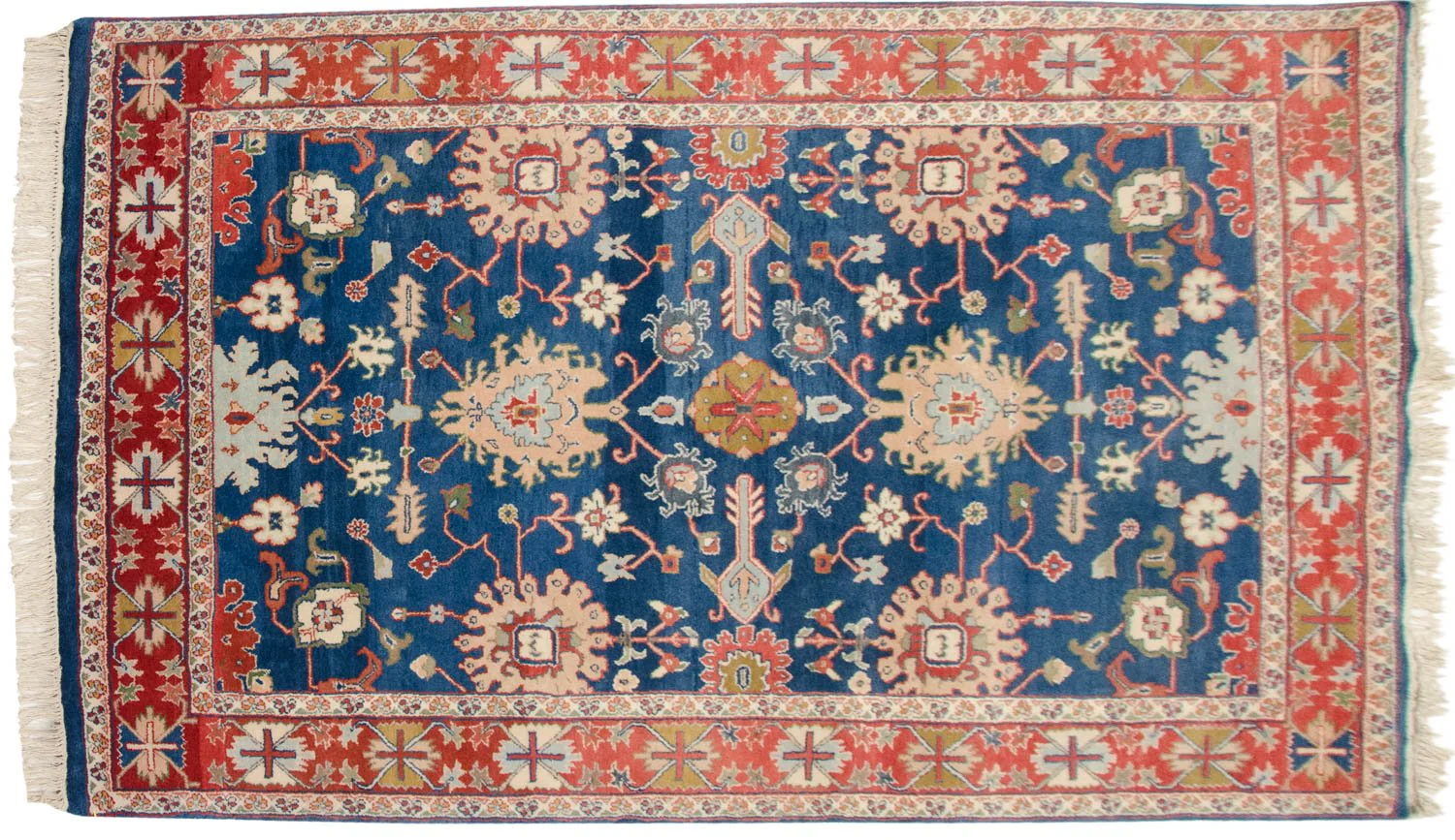4.5x7 Vintage Indian Bijar Design Rug - Image 5