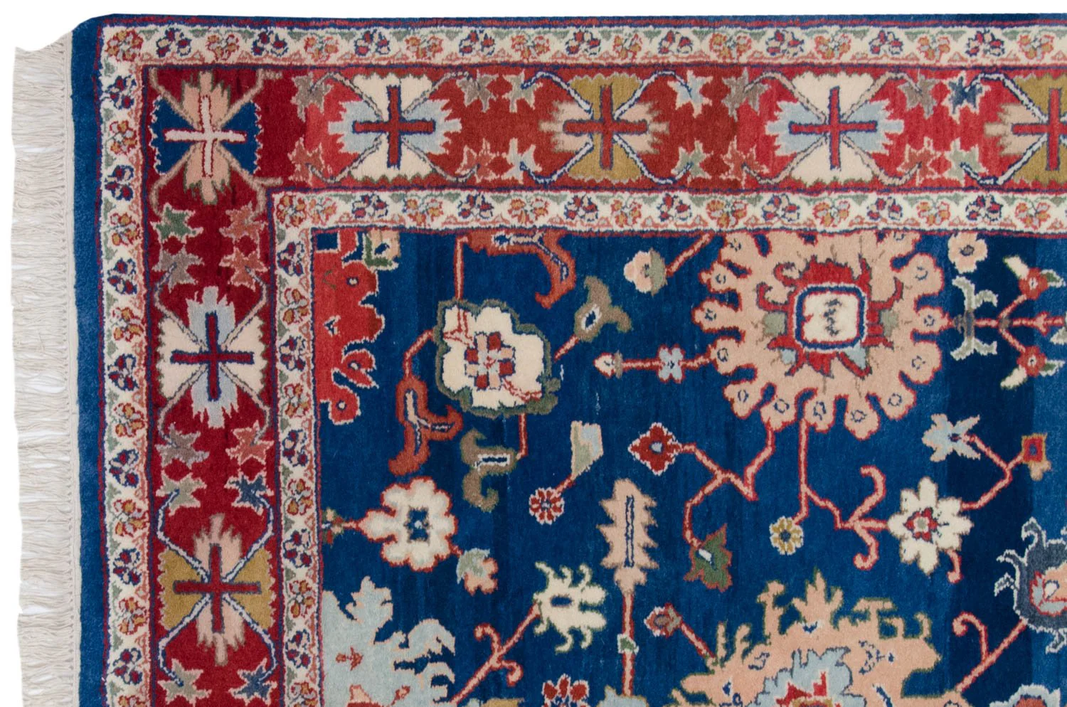 4.5x7 Vintage Indian Bijar Design Rug - Image 7