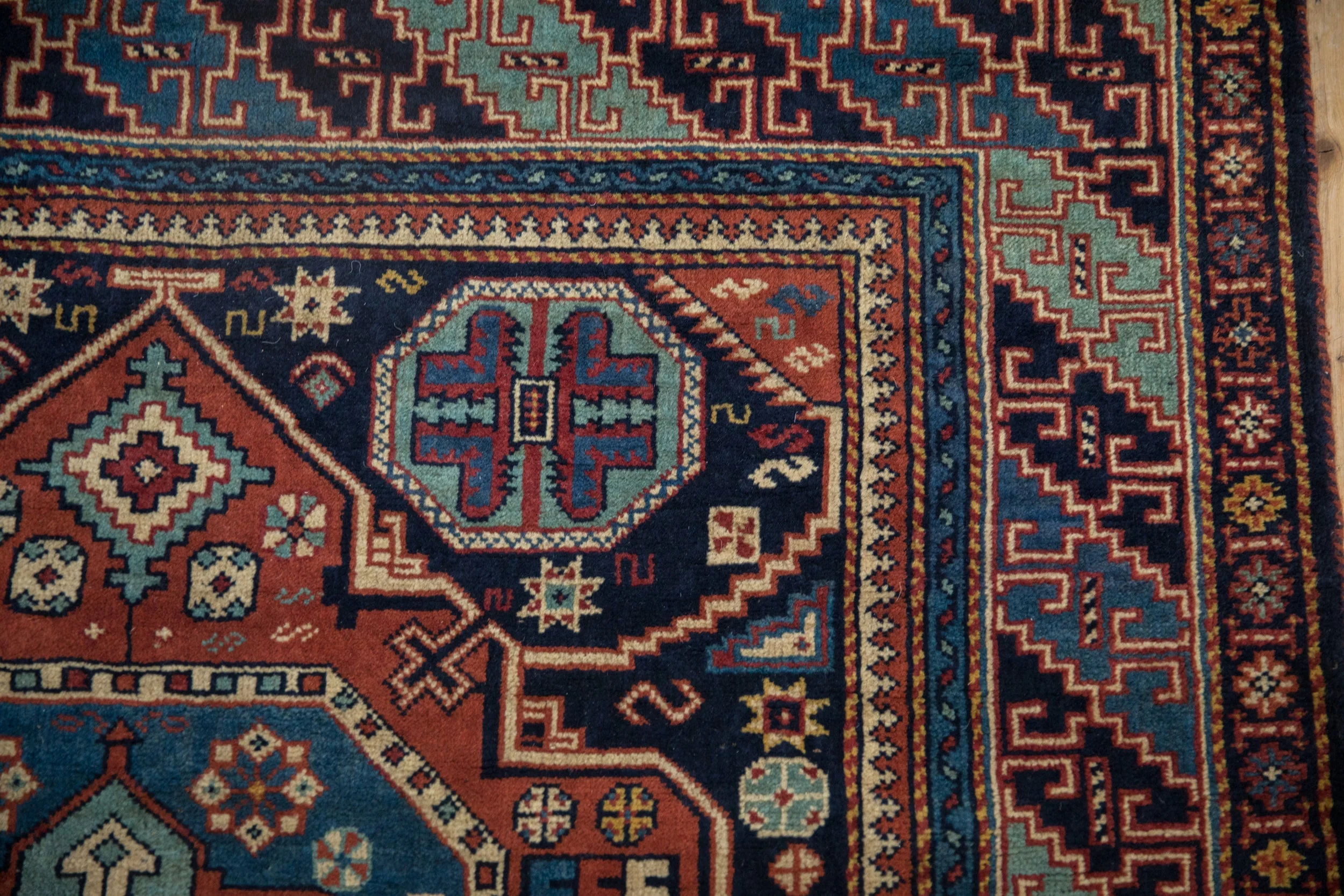 4.5x7 Vintage Indian Caucasian Design Rug - Image 3
