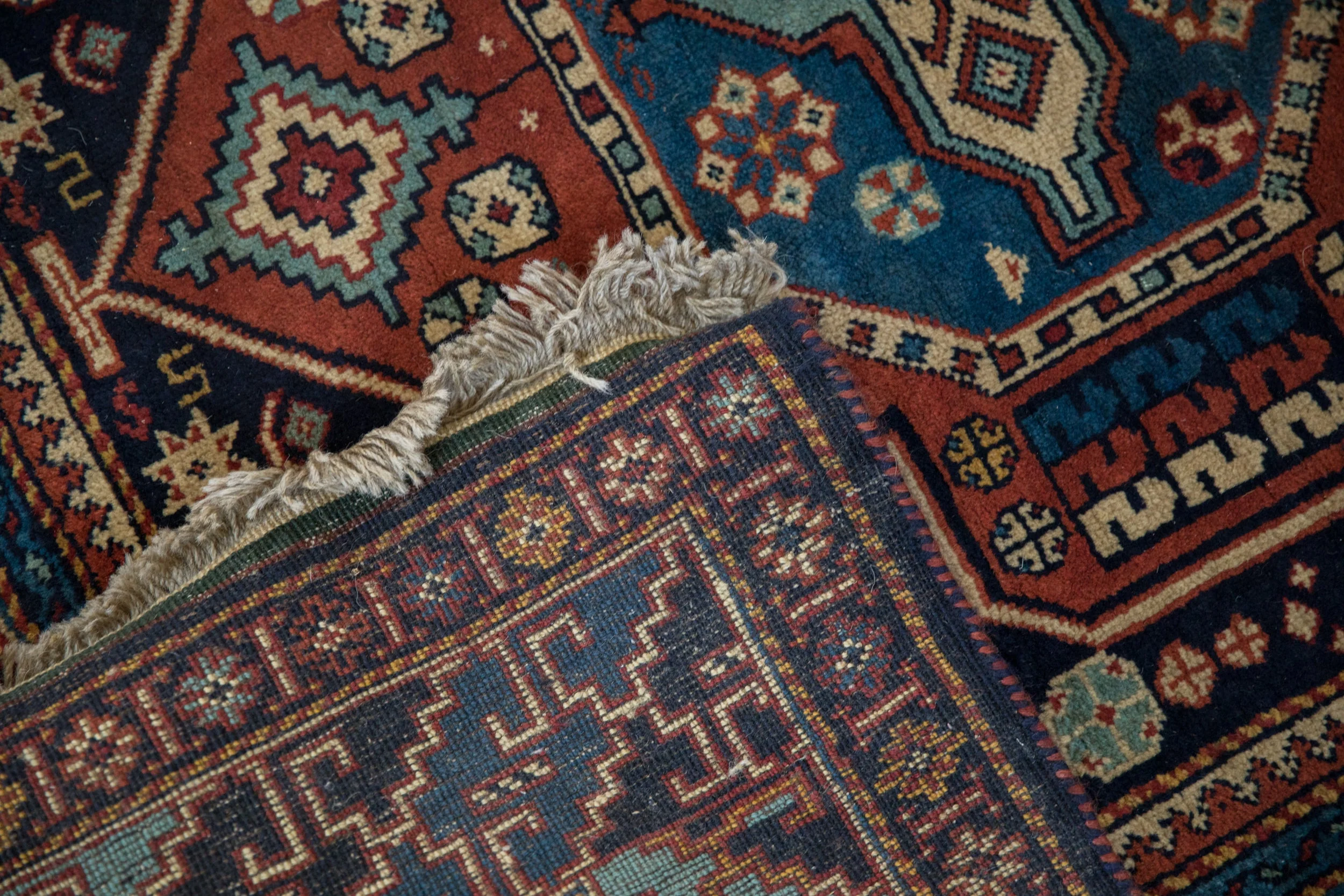 4.5x7 Vintage Indian Caucasian Design Rug - Image 9
