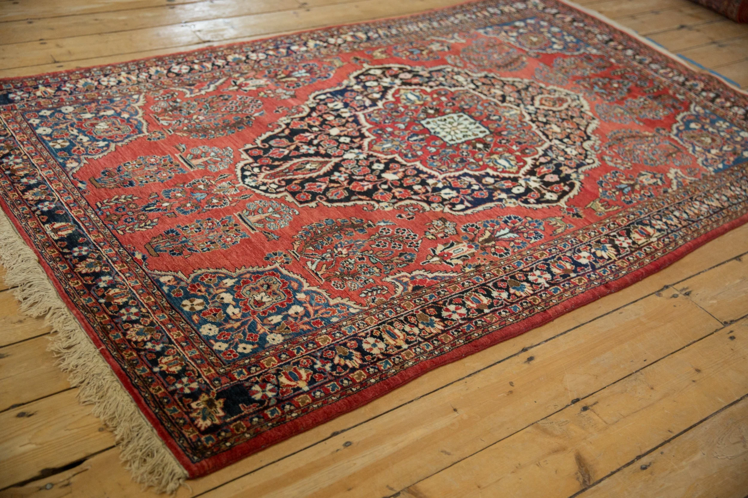 4.5x7 Vintage Sarouk Rug - Image 10