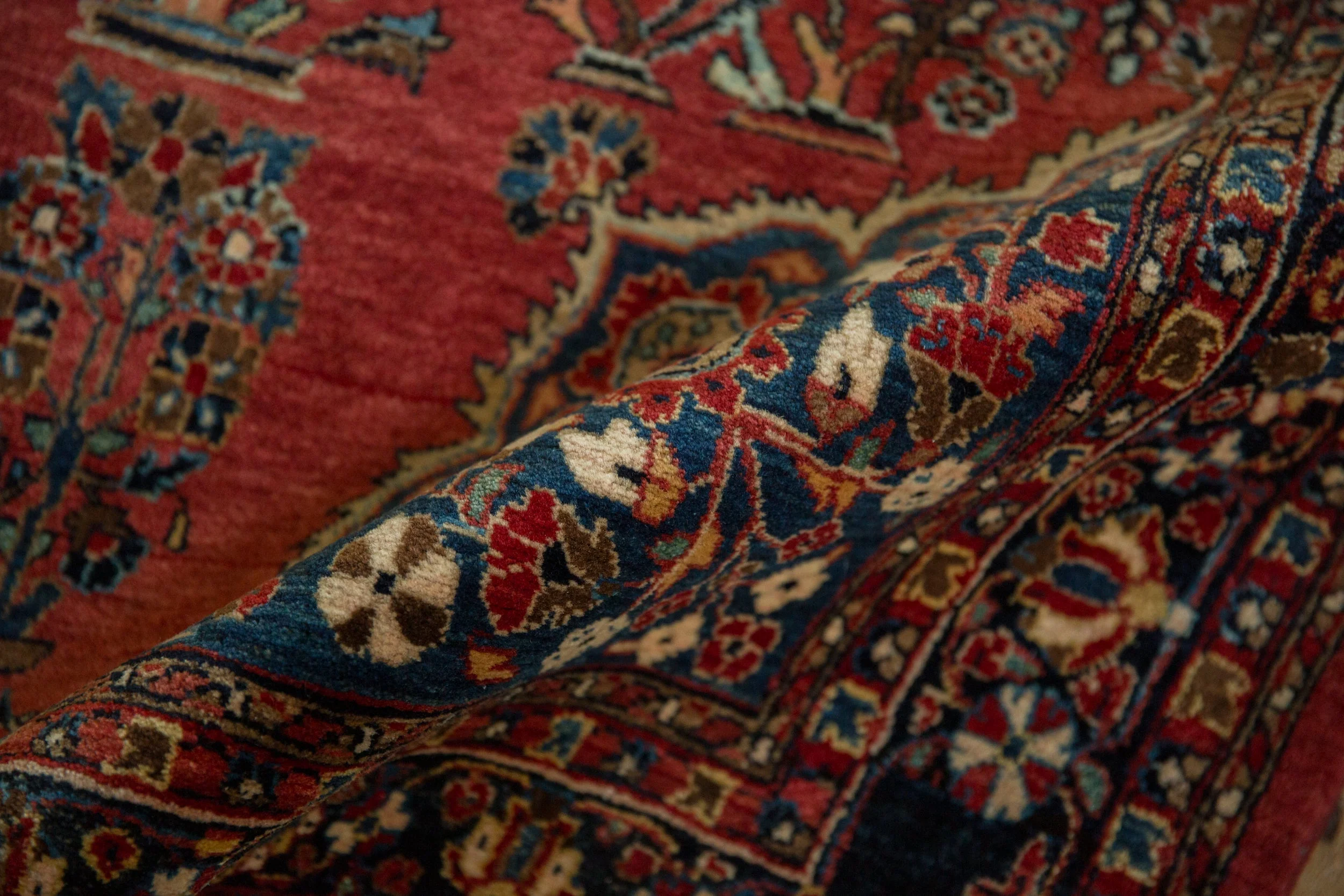 4.5x7 Vintage Sarouk Rug - Image 11