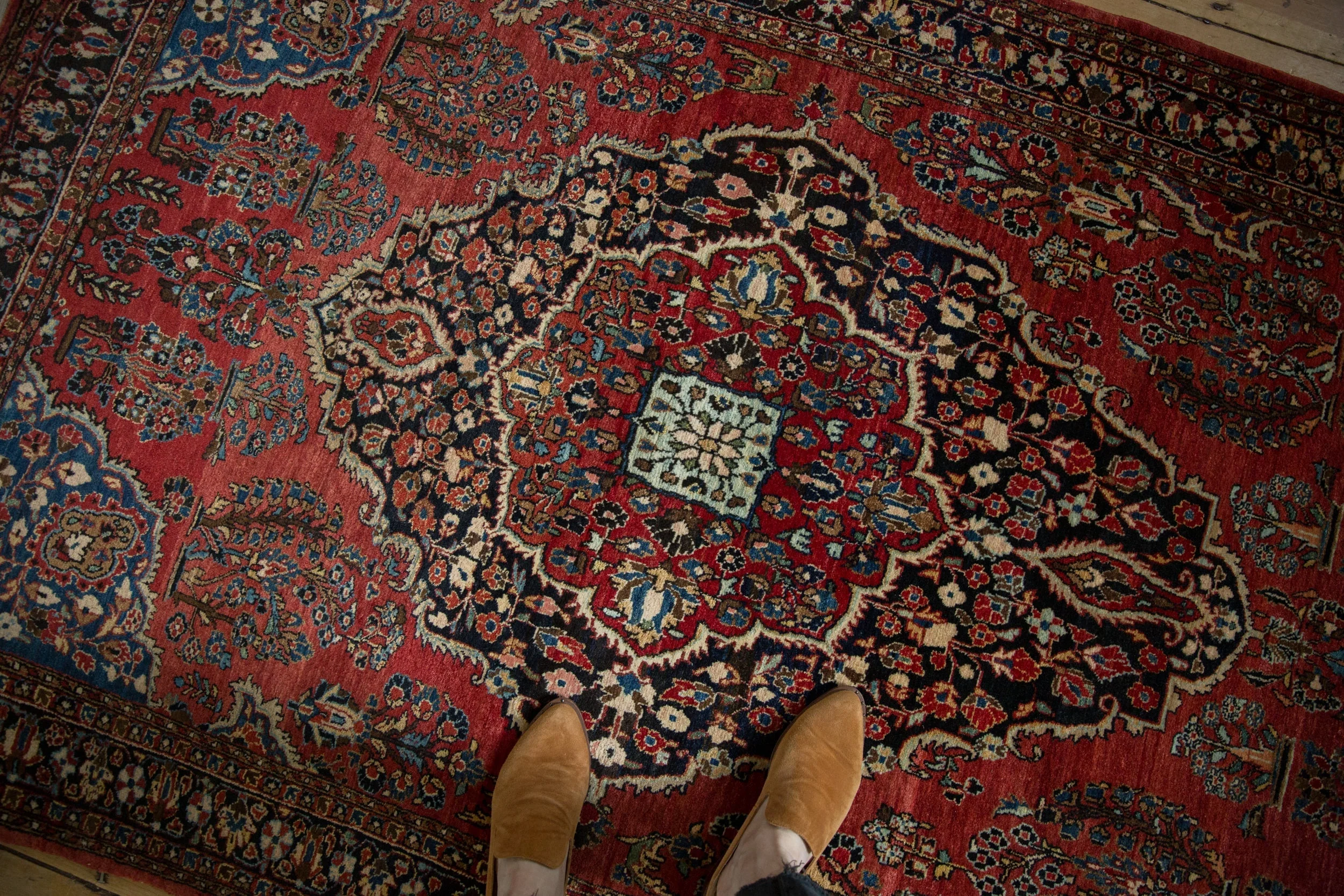 4.5x7 Vintage Sarouk Rug - Image 2