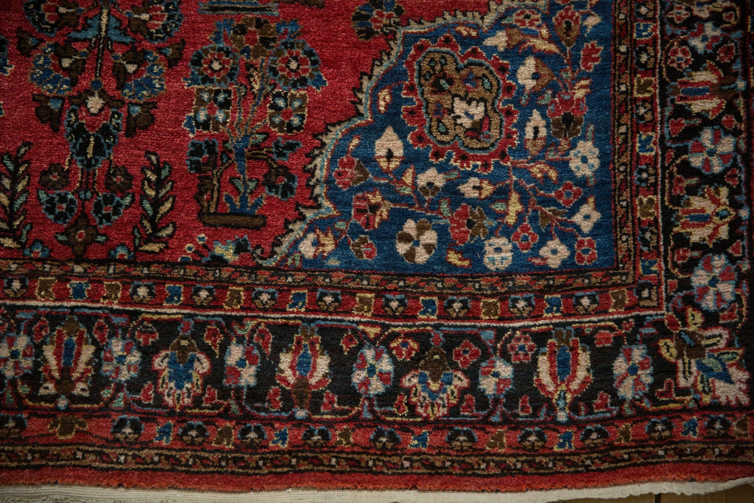 4.5x7 Vintage Sarouk Rug - Image 4