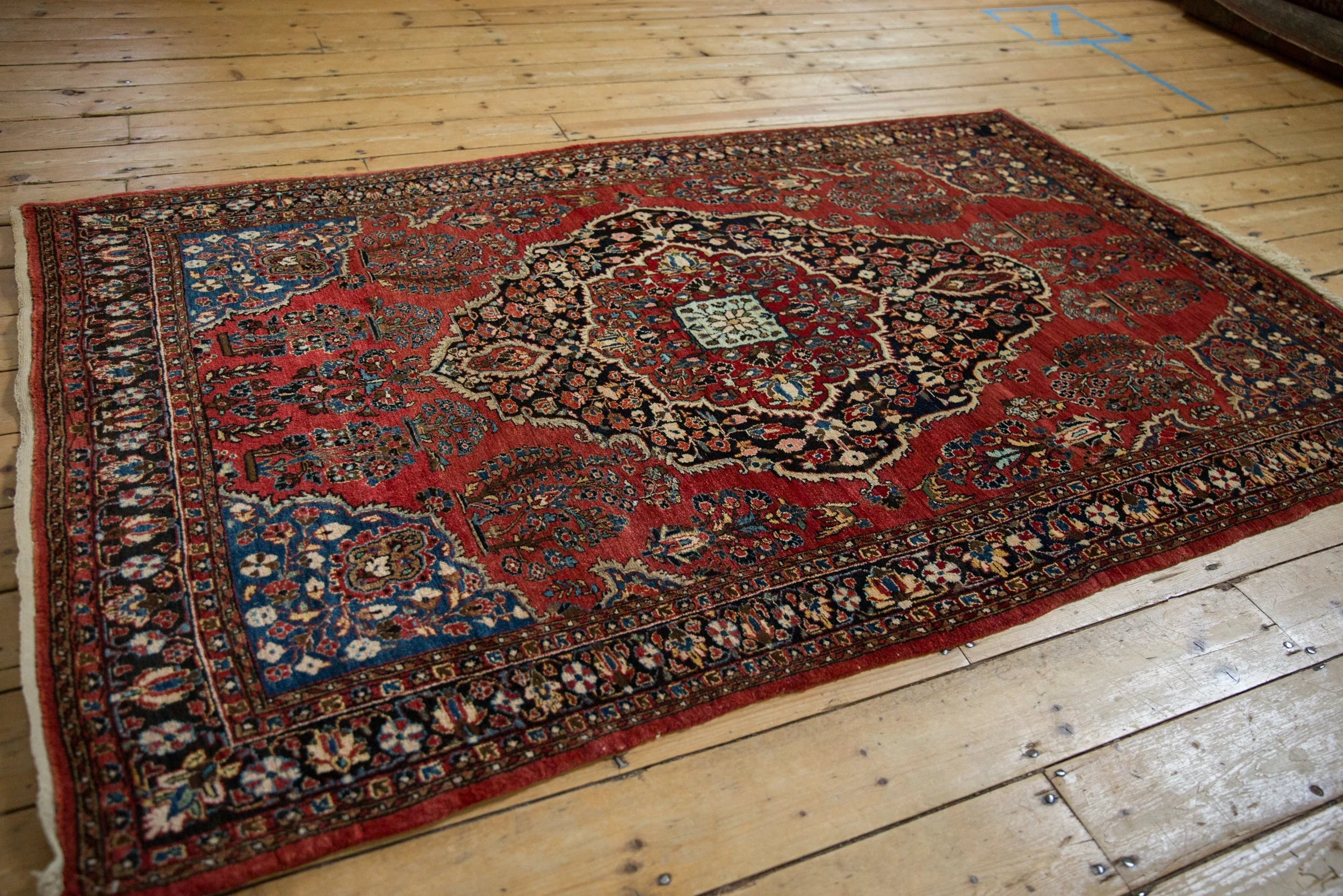 4.5x7 Vintage Sarouk Rug - Image 6
