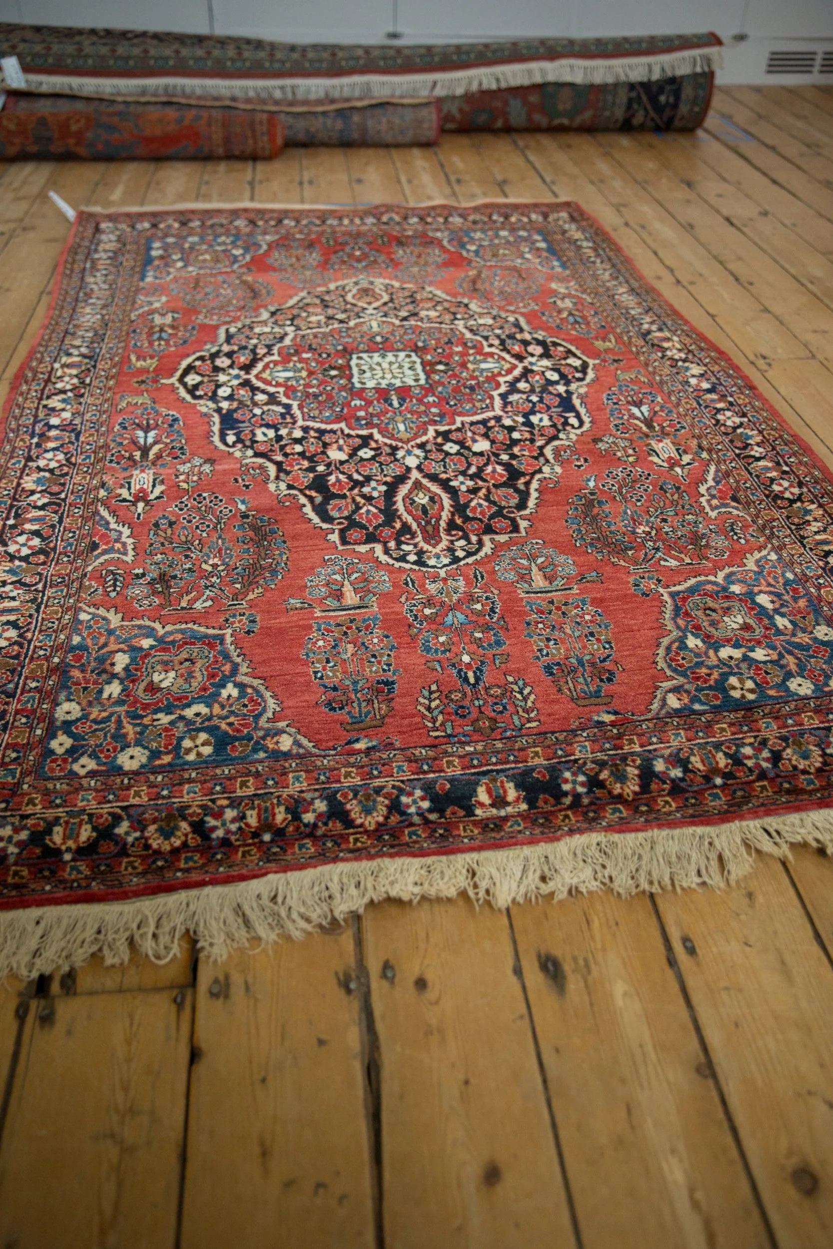 4.5x7 Vintage Sarouk Rug - Image 8