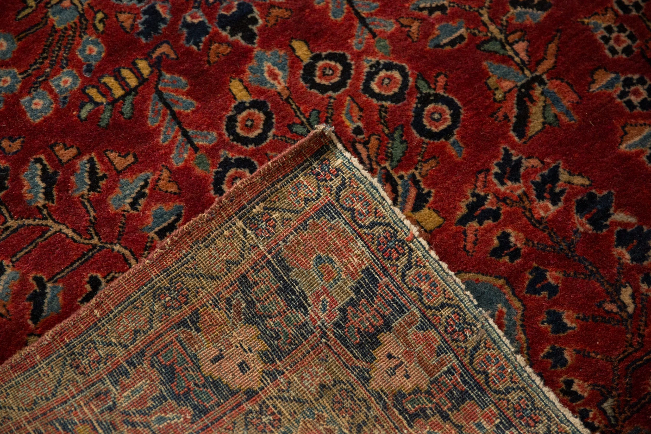 4.5x7 Vintage Sarouk Rug - Image 11