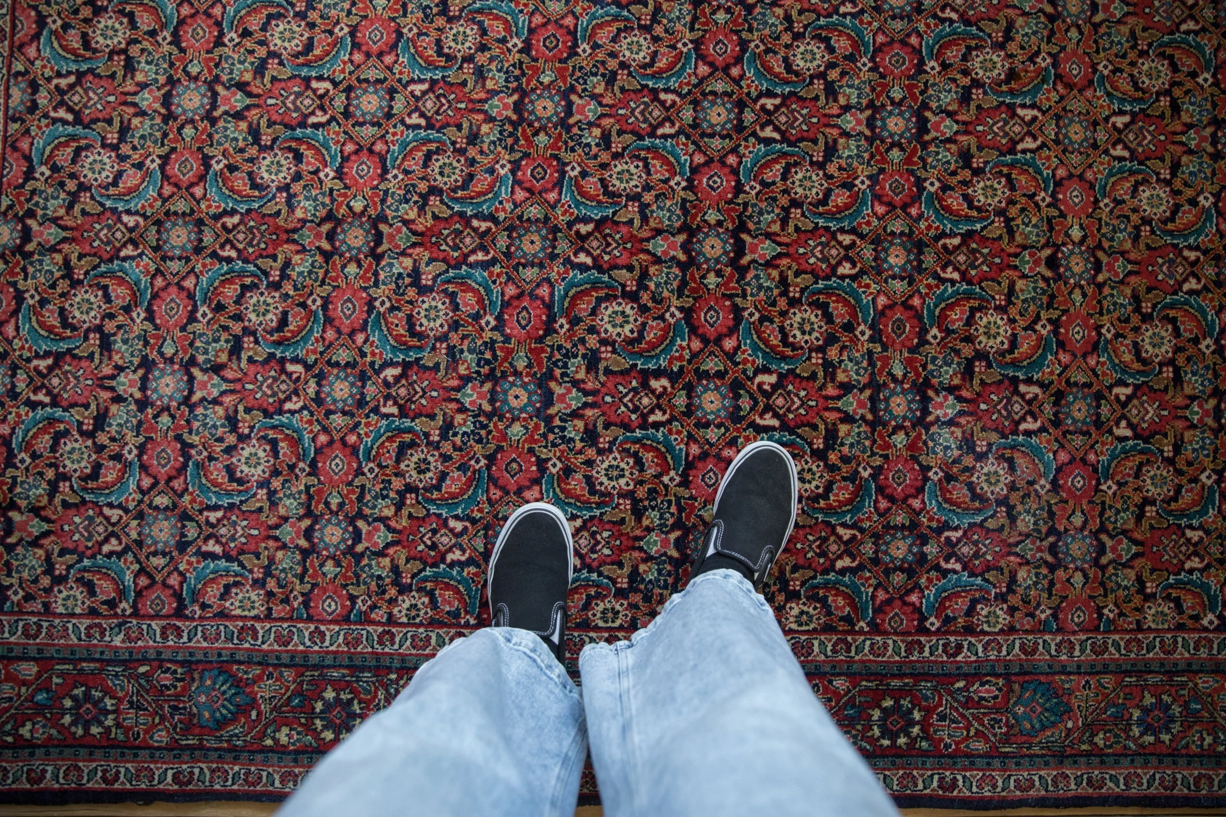 4.5x7 Vintage Sarouk Rug - Image 2