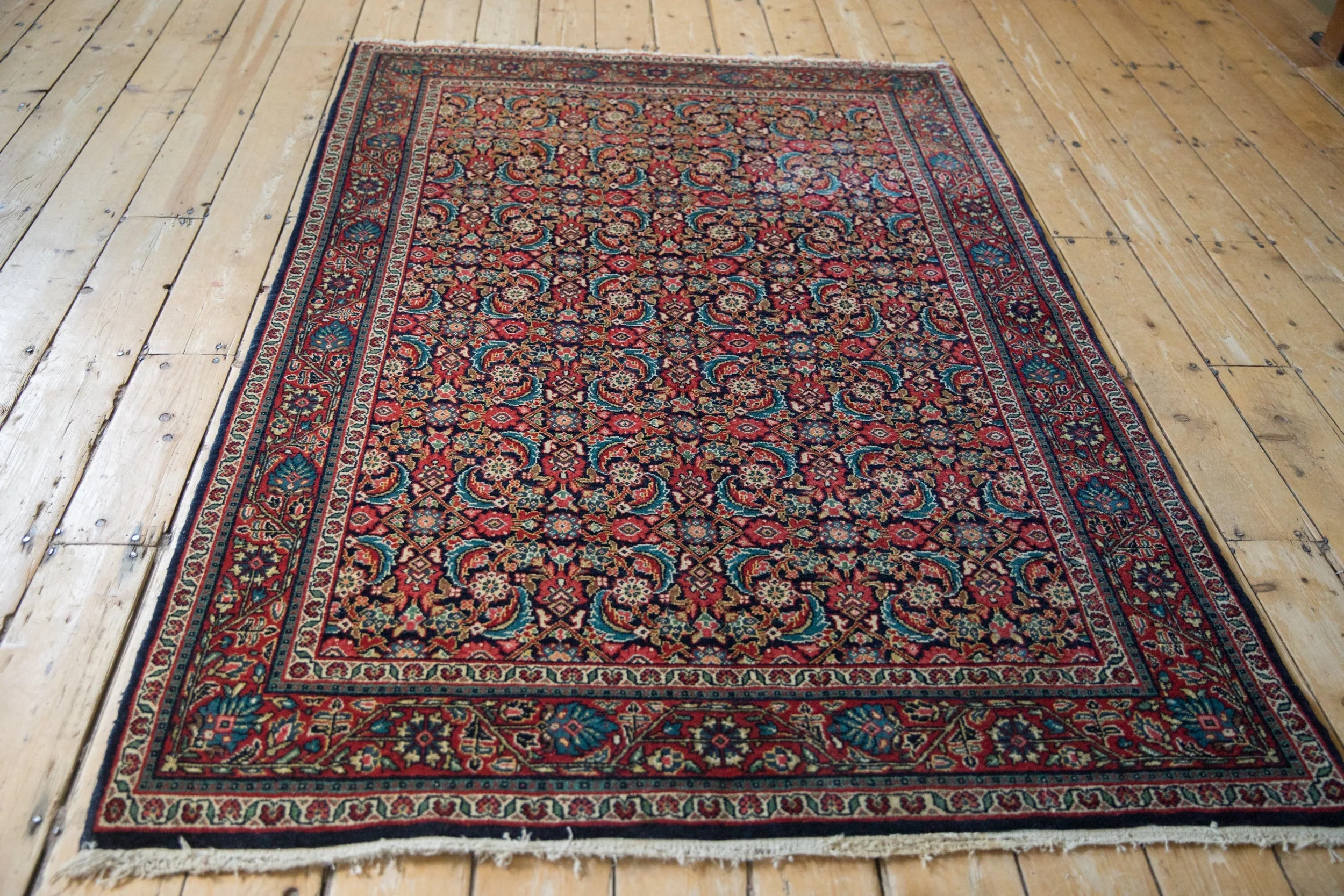 4.5x7 Vintage Sarouk Rug - Image 7