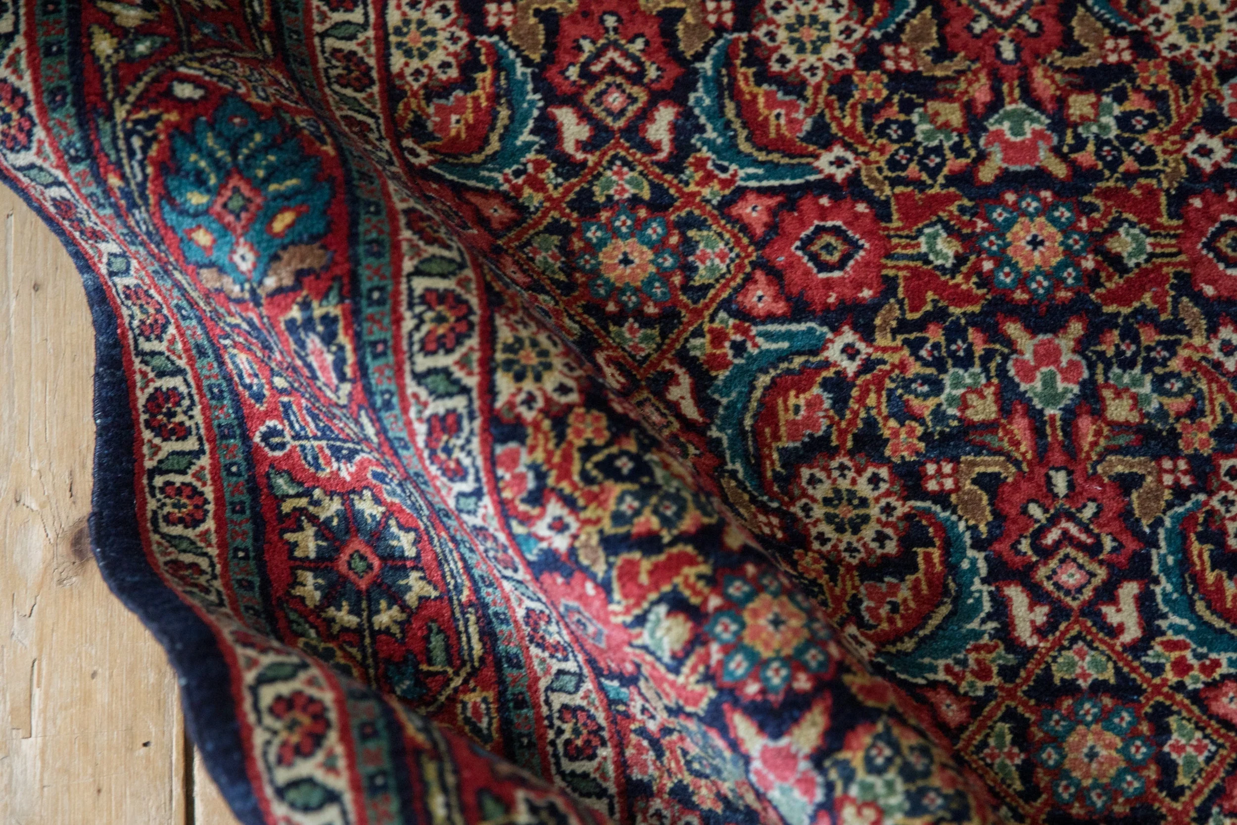 4.5x7 Vintage Sarouk Rug - Image 9