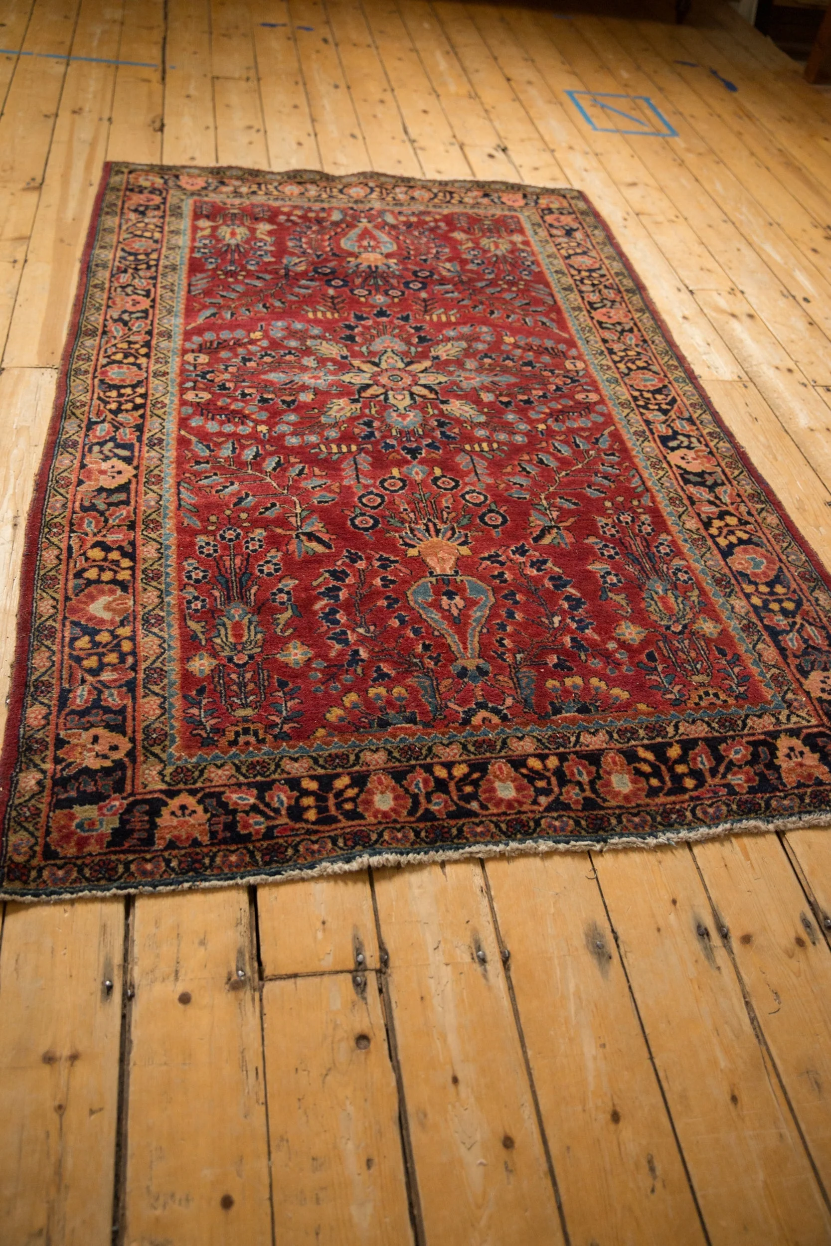 4.5x7 Vintage Sarouk Rug - Image 6