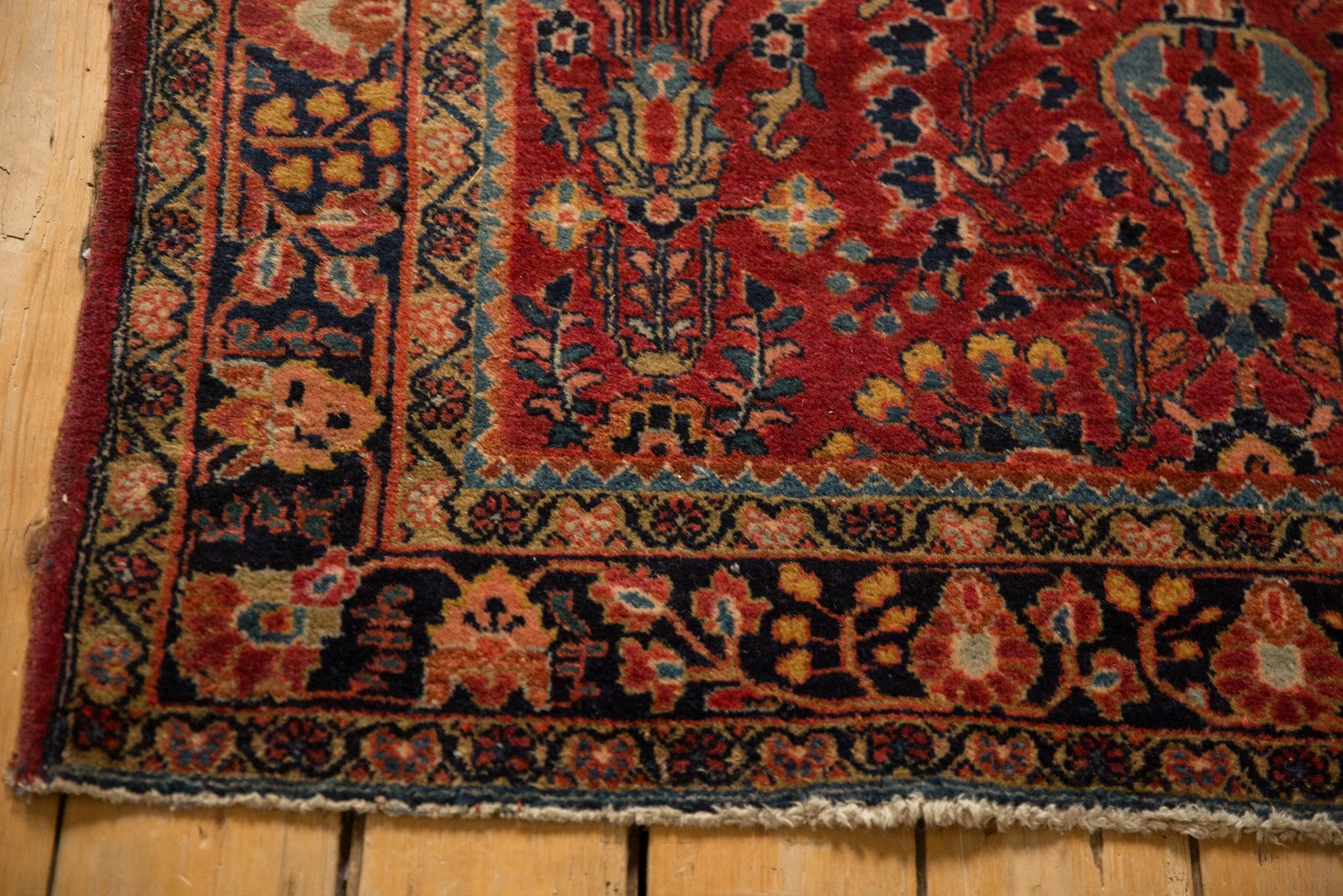 4.5x7 Vintage Sarouk Rug - Image 8