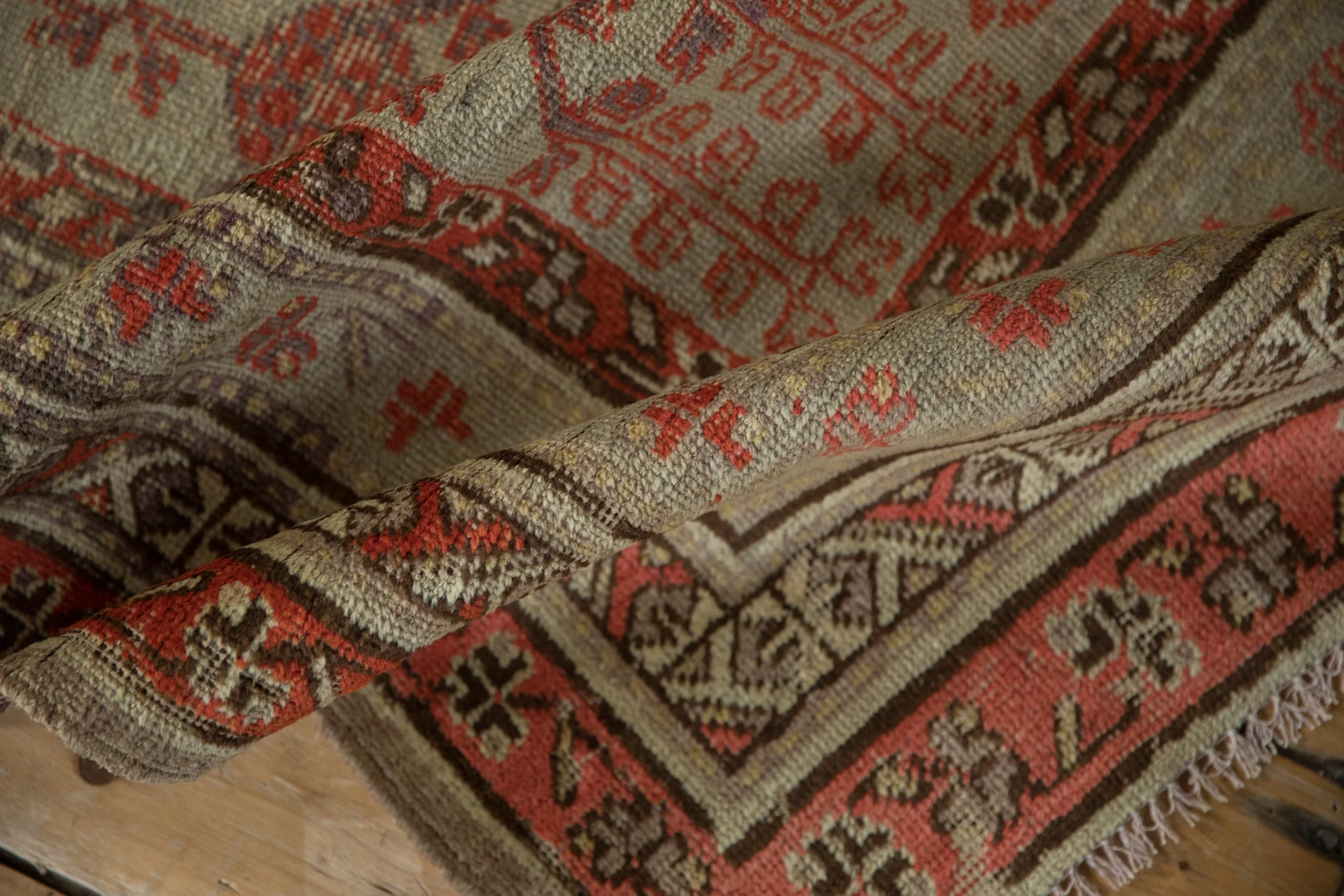 4.5x8.5 Antique Distressed Khotan Rug - Image 11