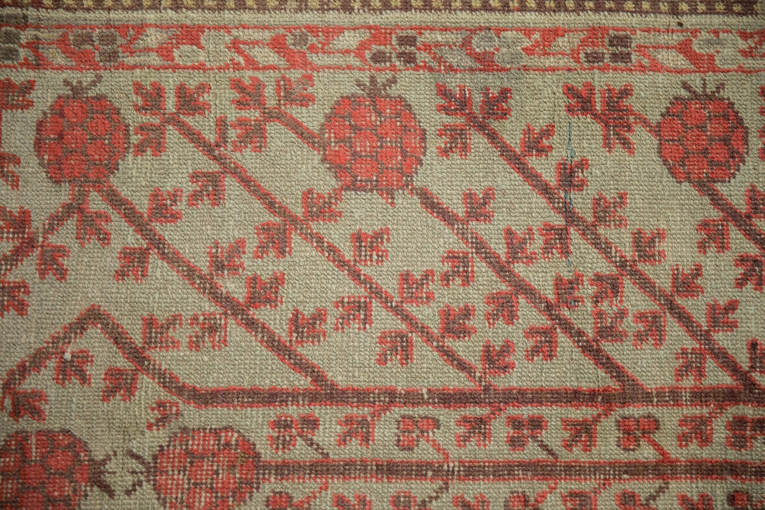 4.5x8.5 Antique Distressed Khotan Rug - Image 3