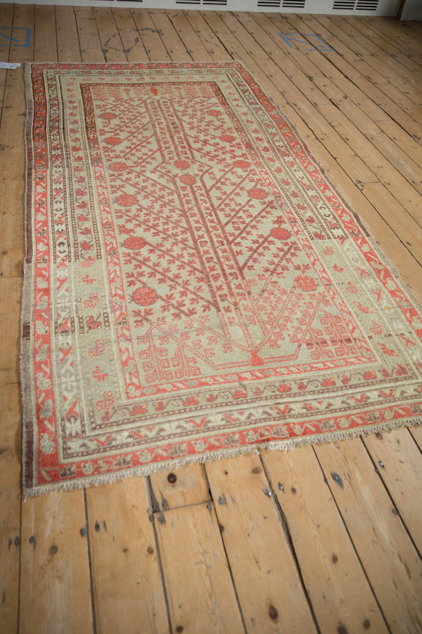 4.5x8.5 Antique Distressed Khotan Rug - Image 5