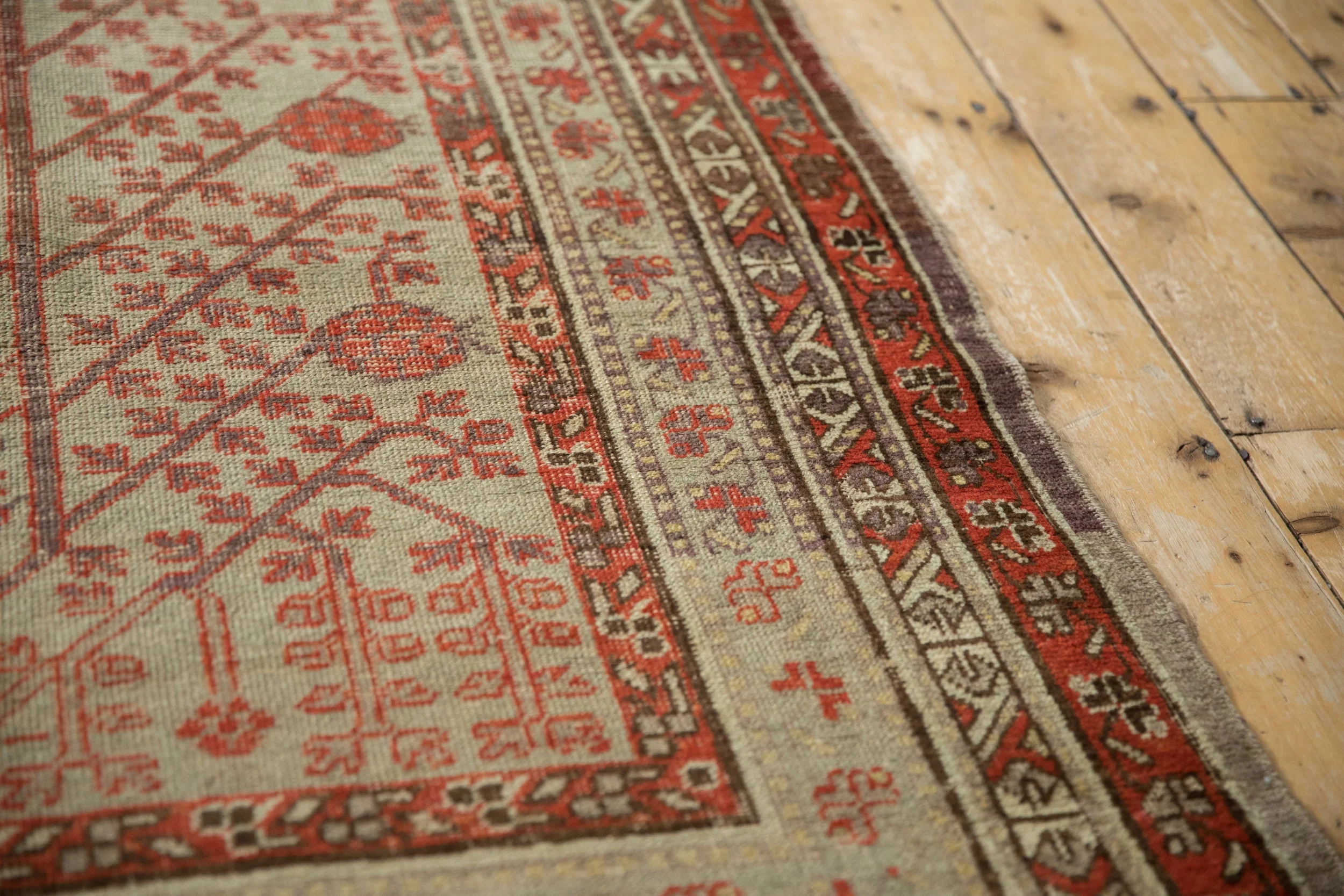 4.5x8.5 Antique Distressed Khotan Rug - Image 9