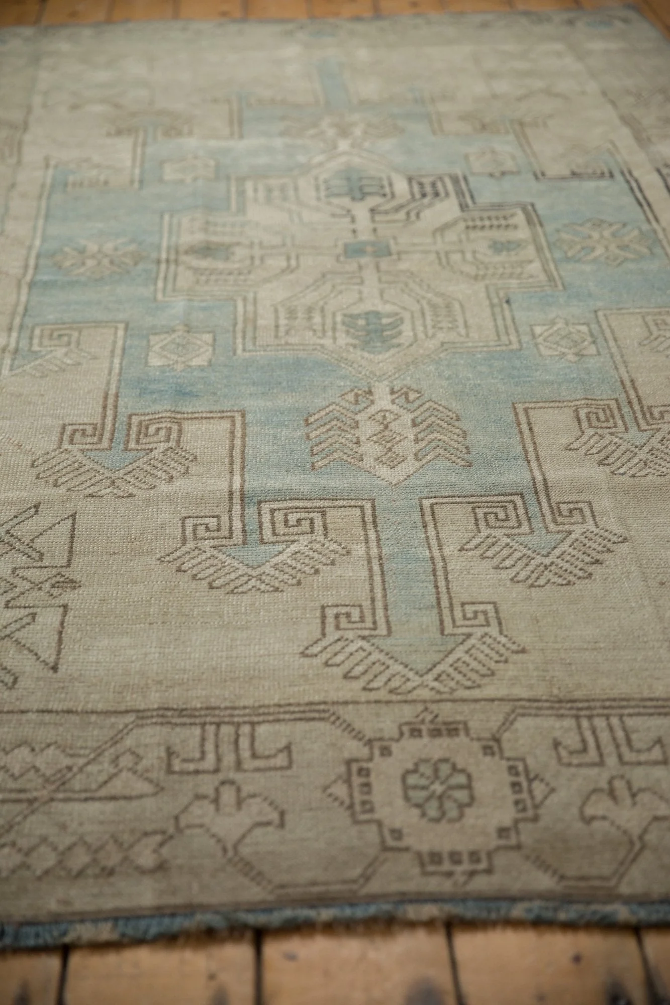 4.5x8.5 Vintage Distressed Oushak Rug - Image 3
