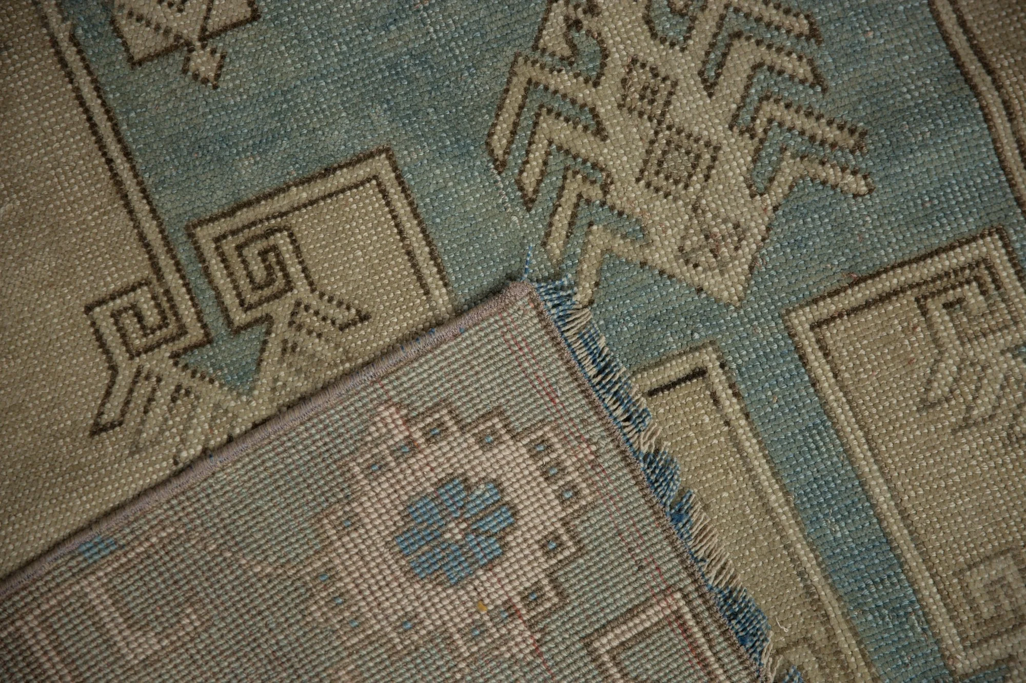 4.5x8.5 Vintage Distressed Oushak Rug - Image 9