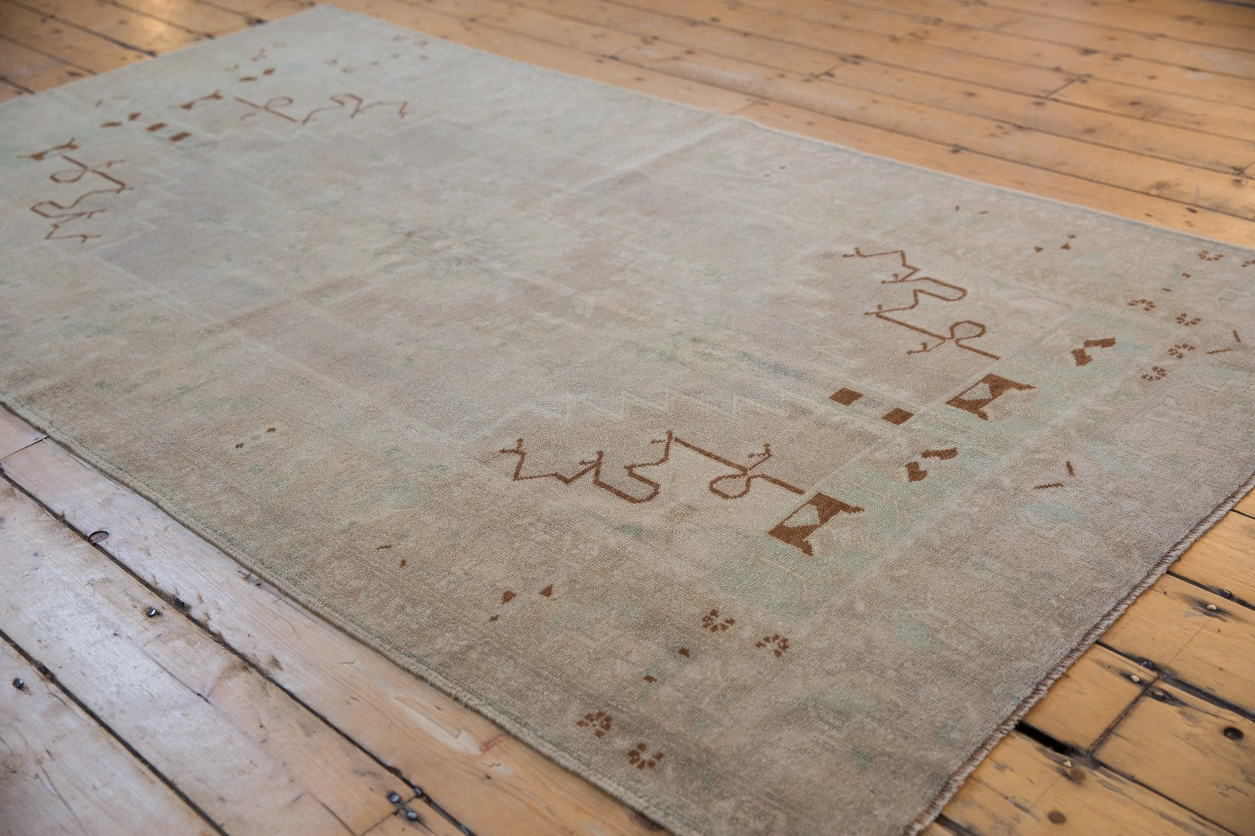 4.5x8 Vintage Distressed Oushak Rug - Image 3