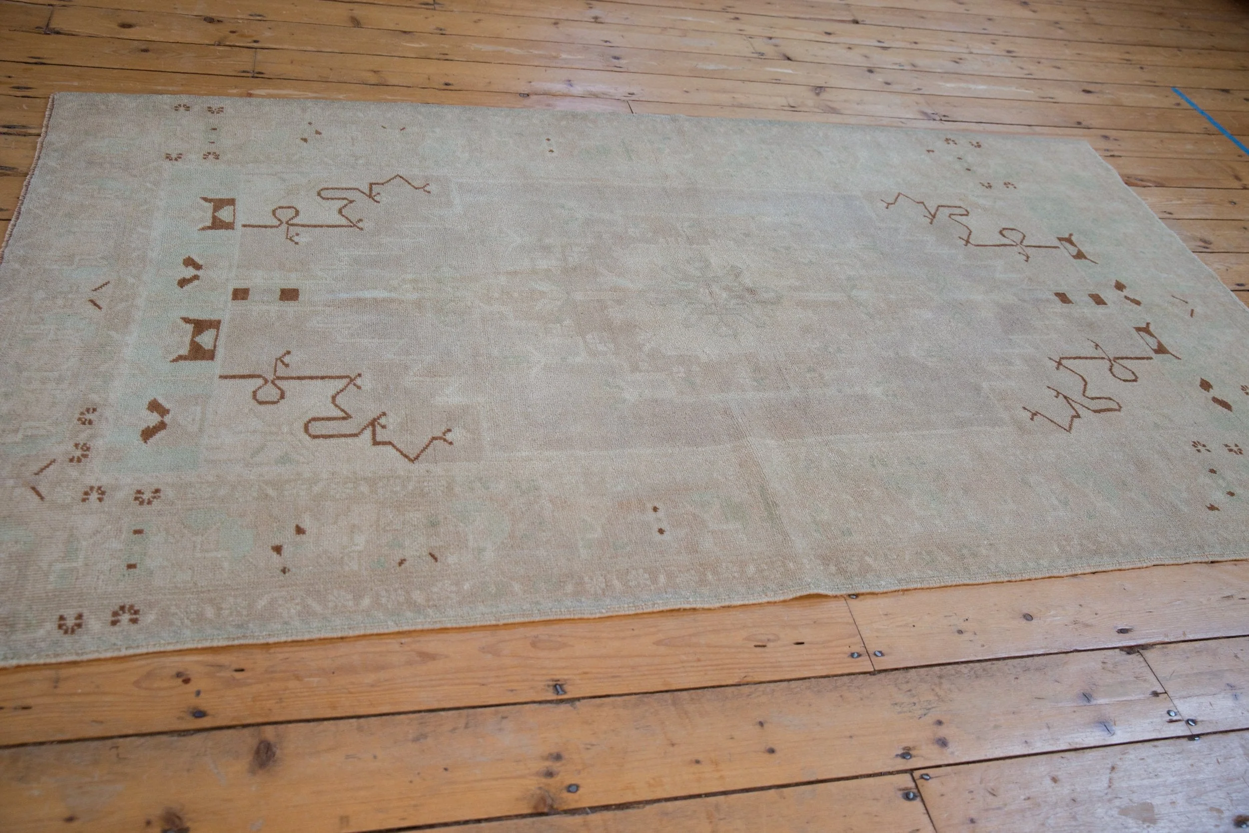 4.5x8 Vintage Distressed Oushak Rug - Image 5