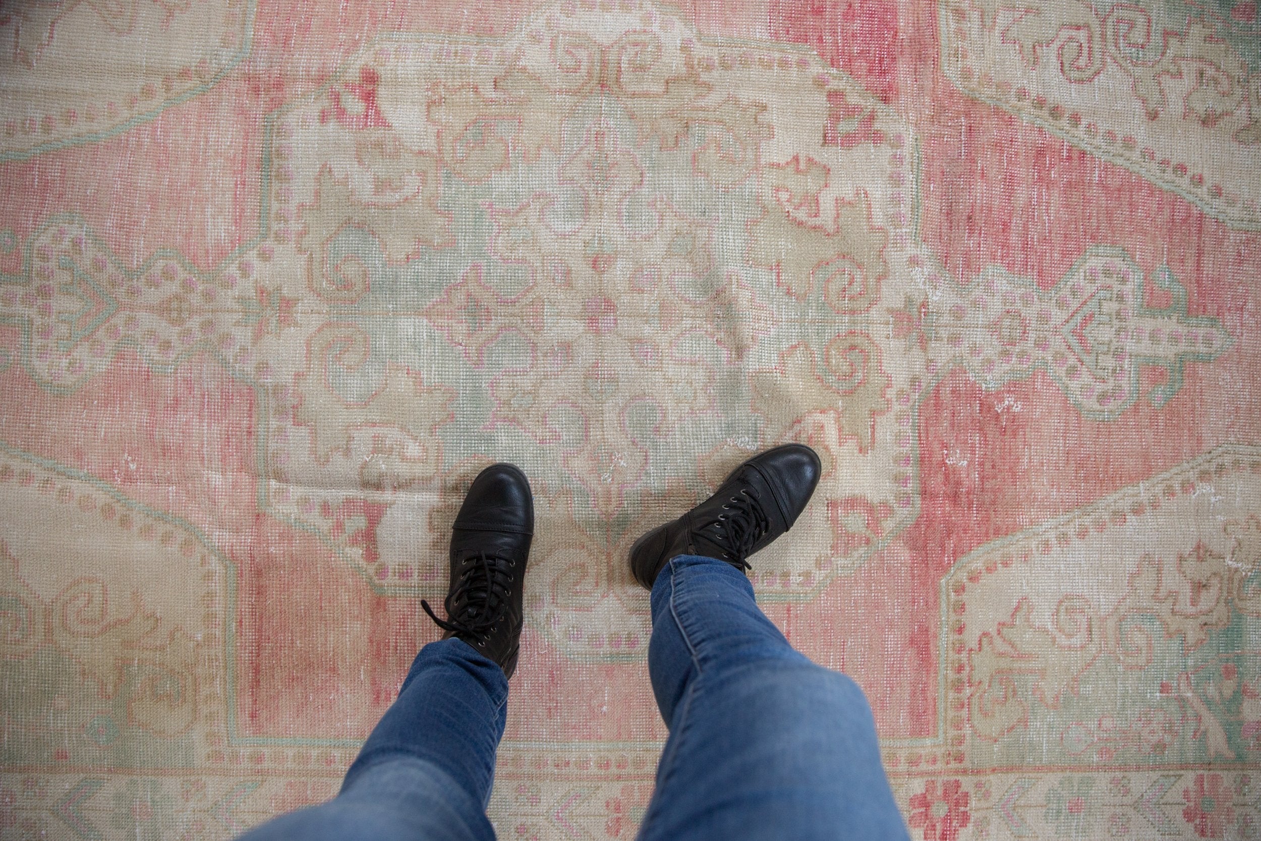 4.5x8 Vintage Distressed Oushak Rug Runner - Image 2