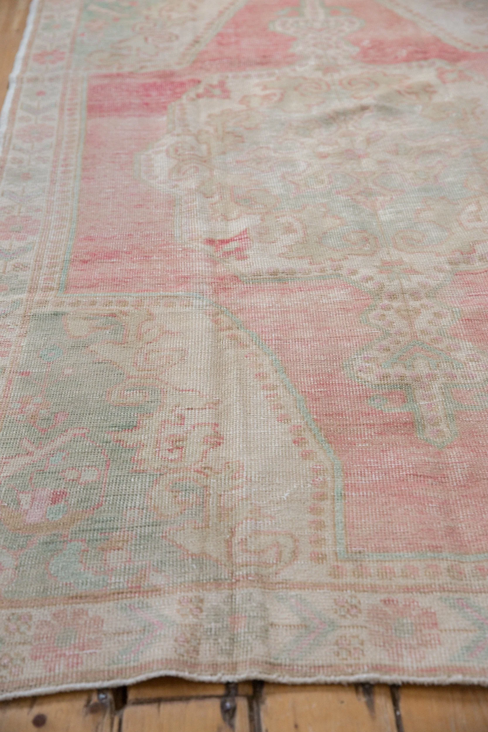 4.5x8 Vintage Distressed Oushak Rug Runner - Image 9