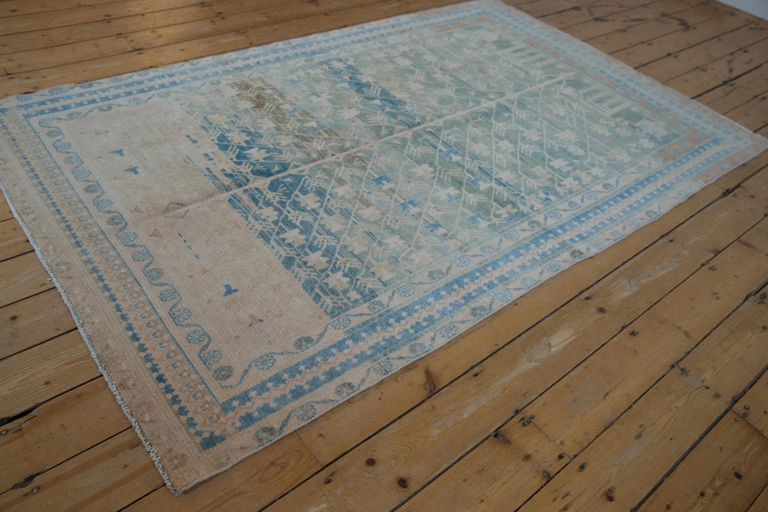 4.5x8 Vintage Fine Distressed Hamadan Rug - Image 4