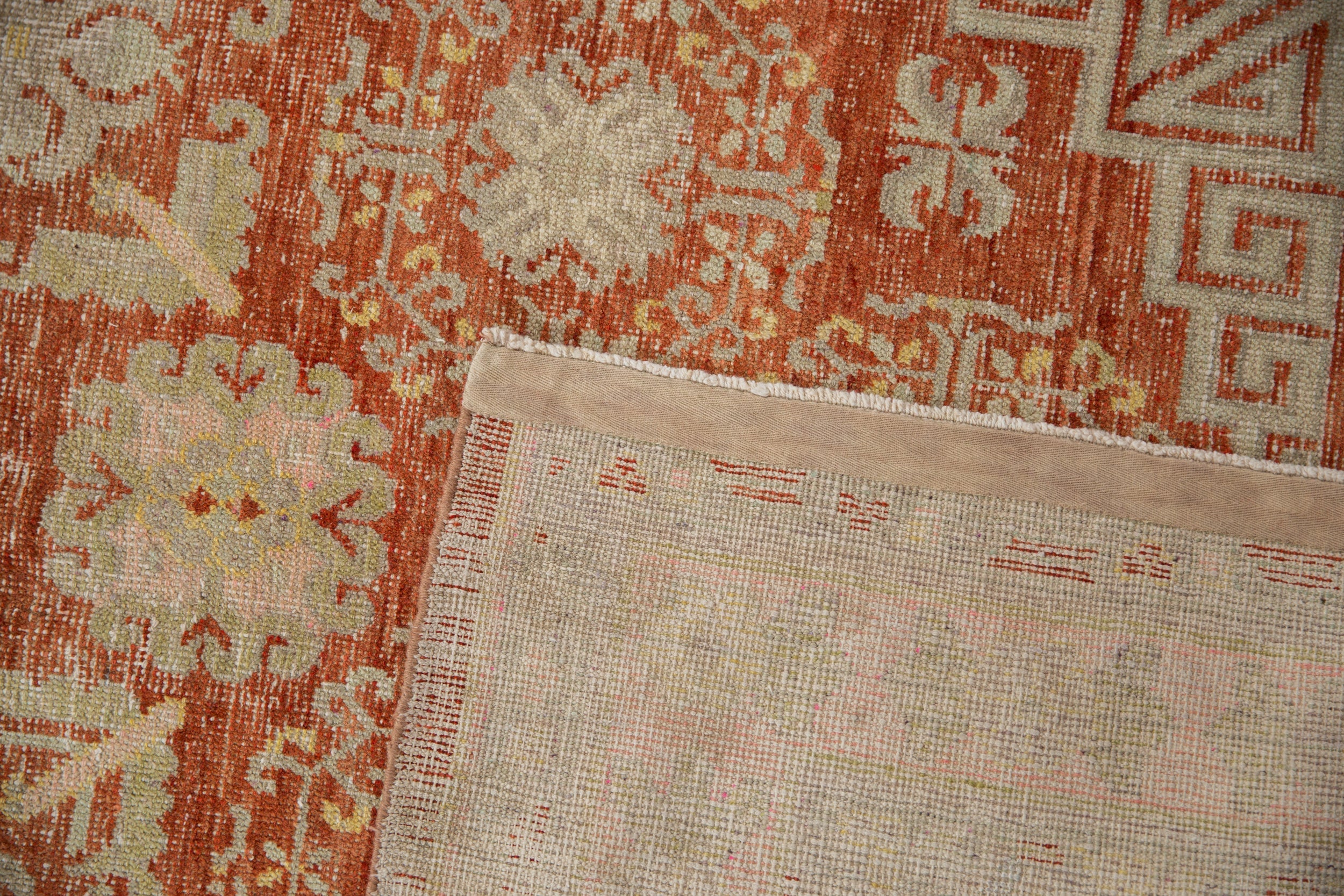 4.5x9.5 Vintage Distressed Khotan Rug Runner - Image 10