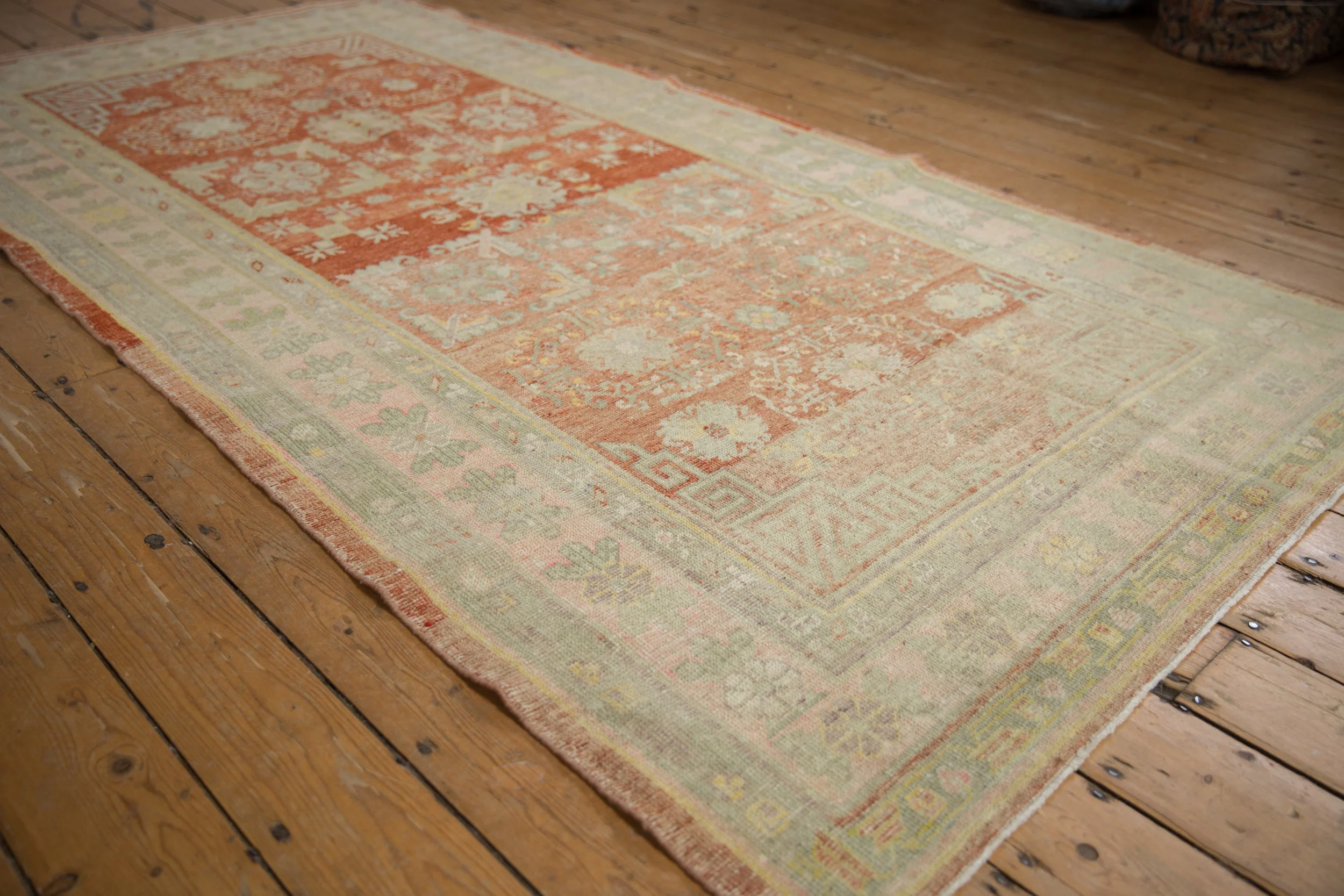 4.5x9.5 Vintage Distressed Khotan Rug Runner - Image 3