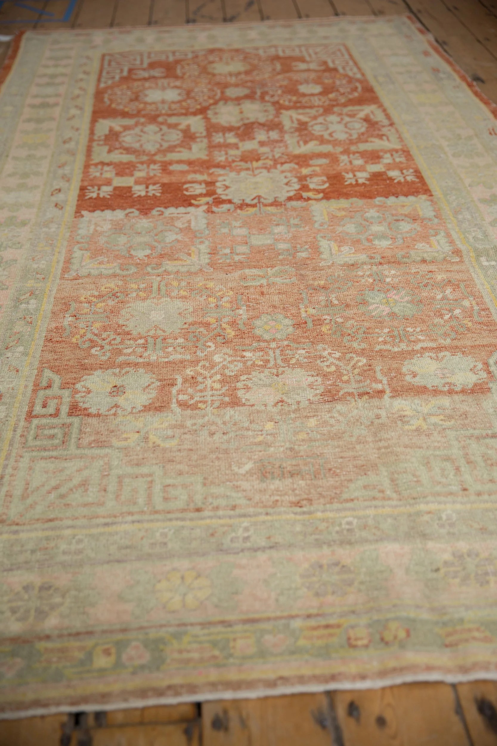 4.5x9.5 Vintage Distressed Khotan Rug Runner - Image 4