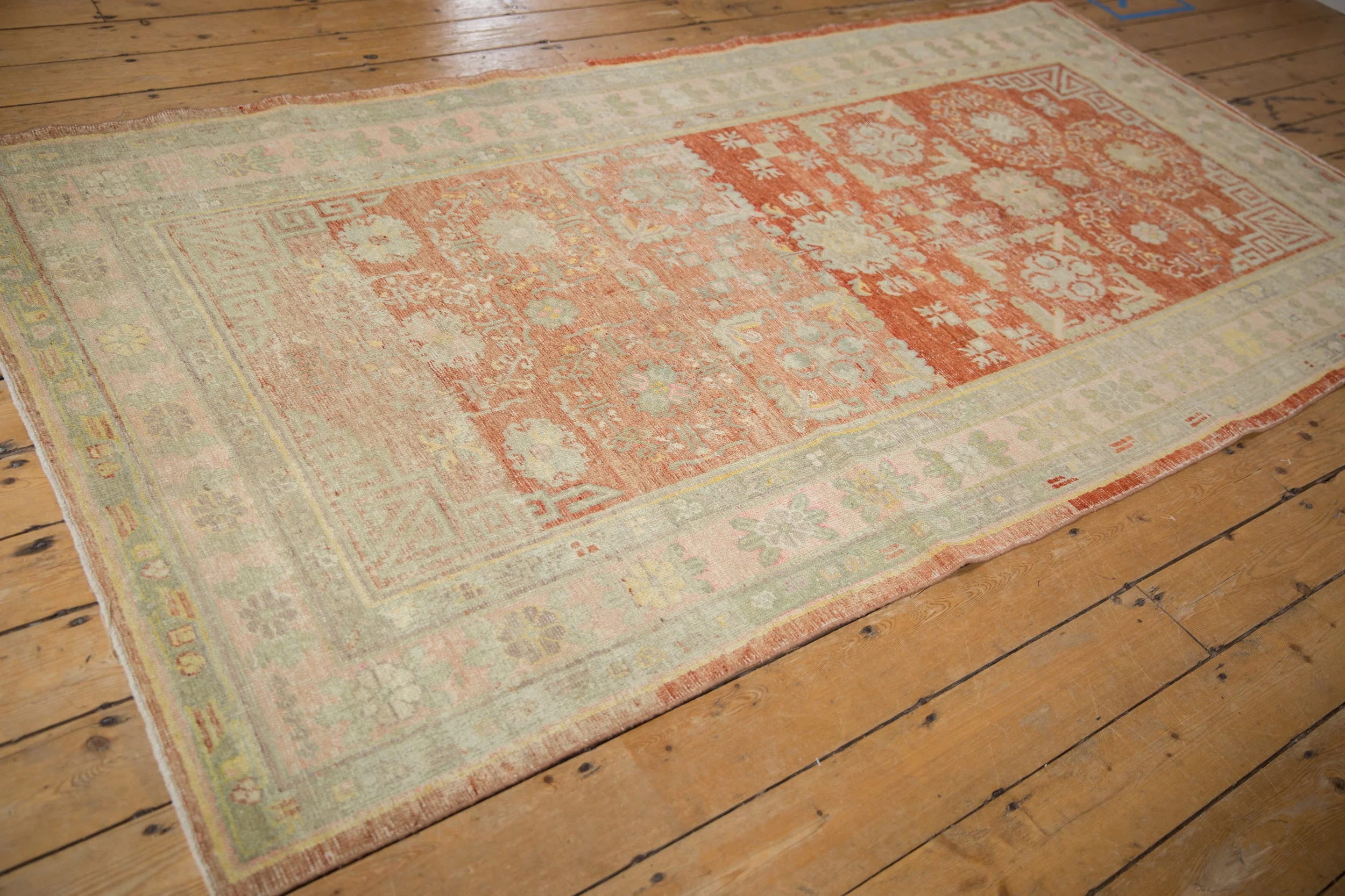 4.5x9.5 Vintage Distressed Khotan Rug Runner - Image 5