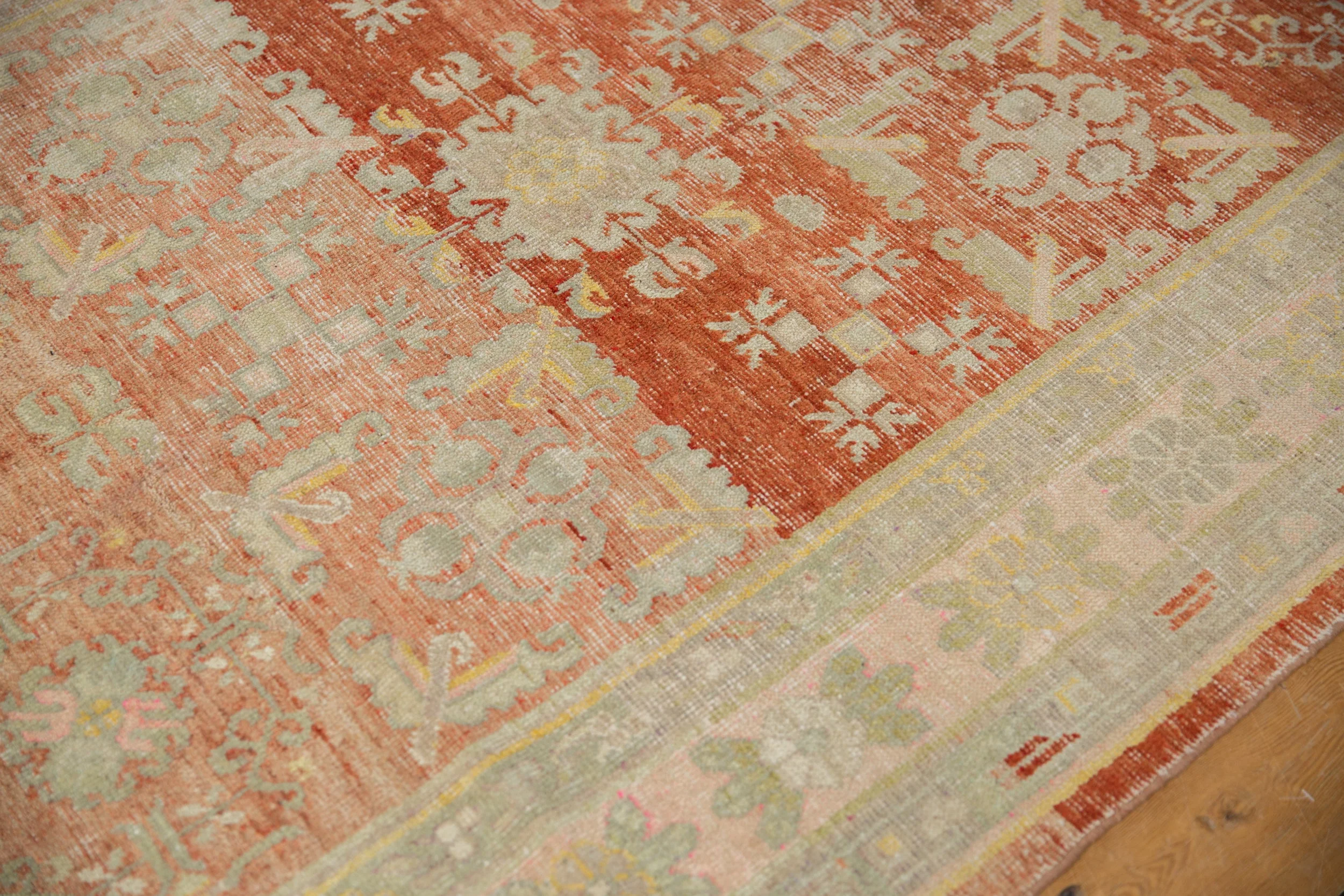4.5x9.5 Vintage Distressed Khotan Rug Runner - Image 6