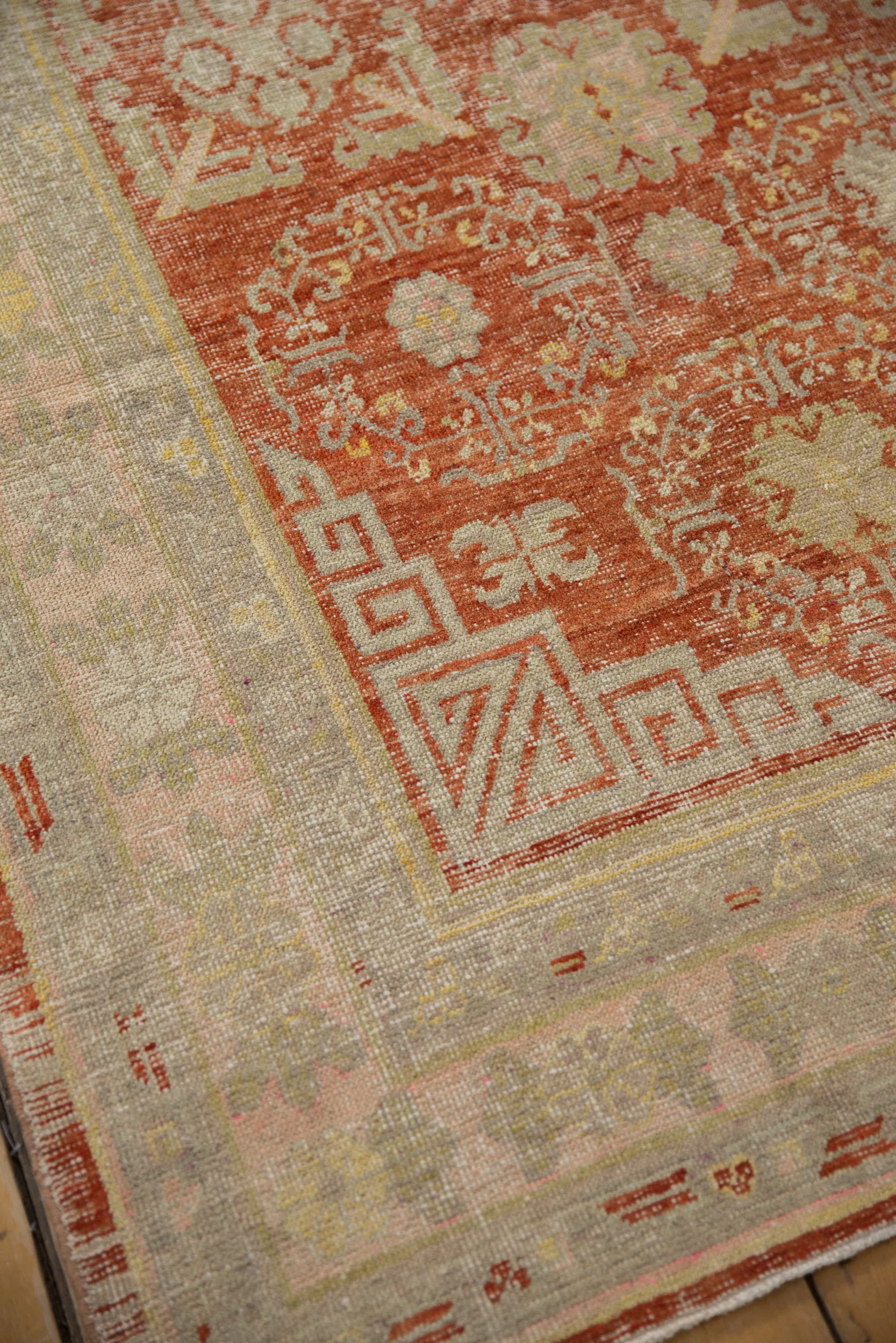 4.5x9.5 Vintage Distressed Khotan Rug Runner - Image 8