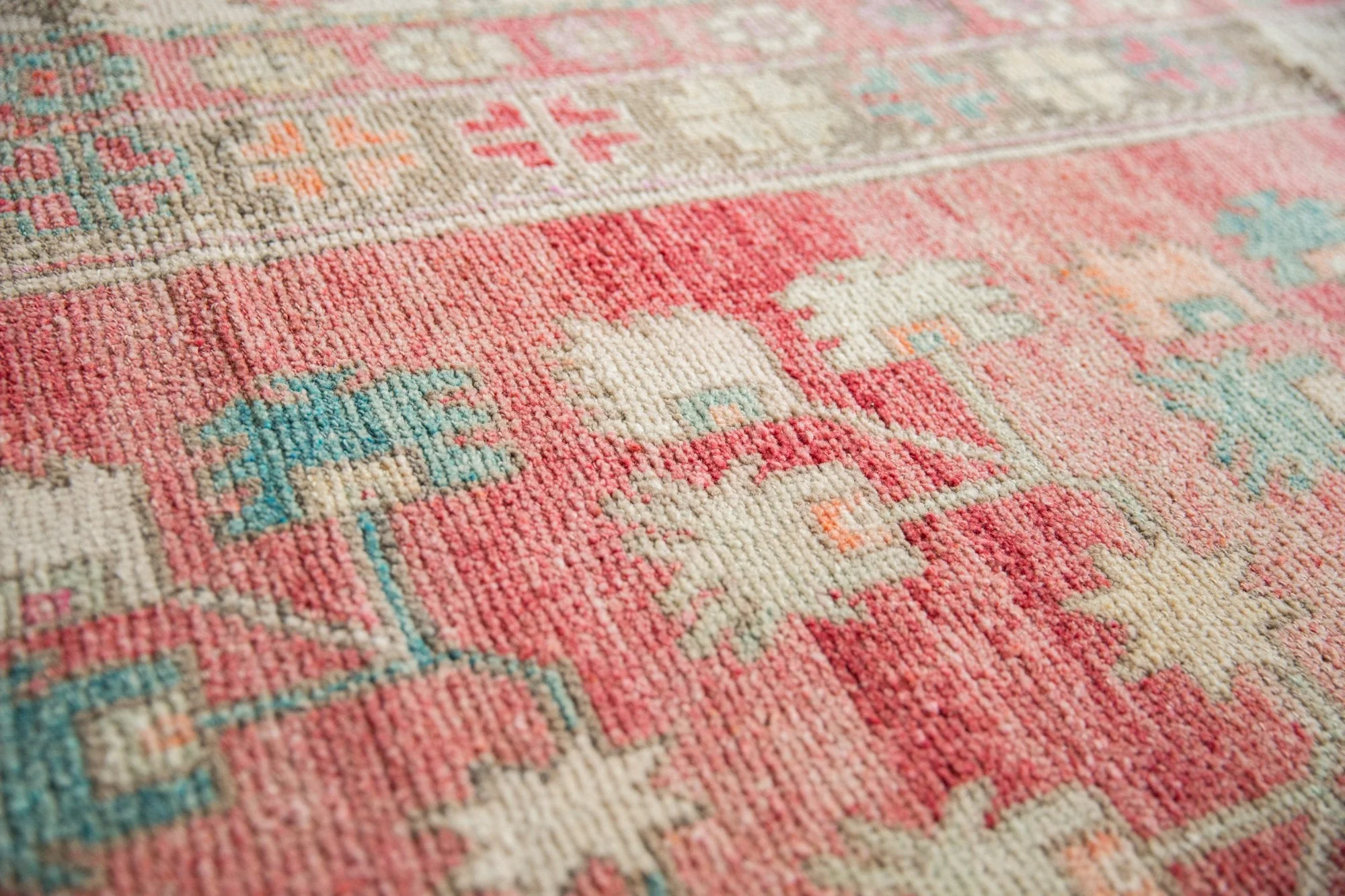 4.5x9.5 Vintage Distressed Oushak Rug Runner - Image 4
