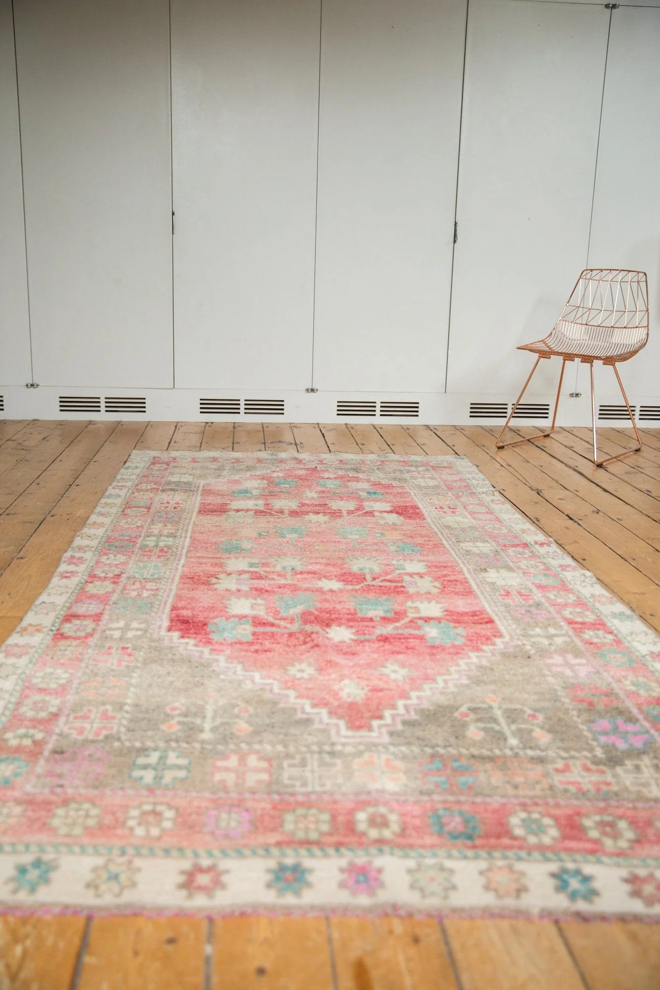 4.5x9.5 Vintage Distressed Oushak Rug Runner - Image 7