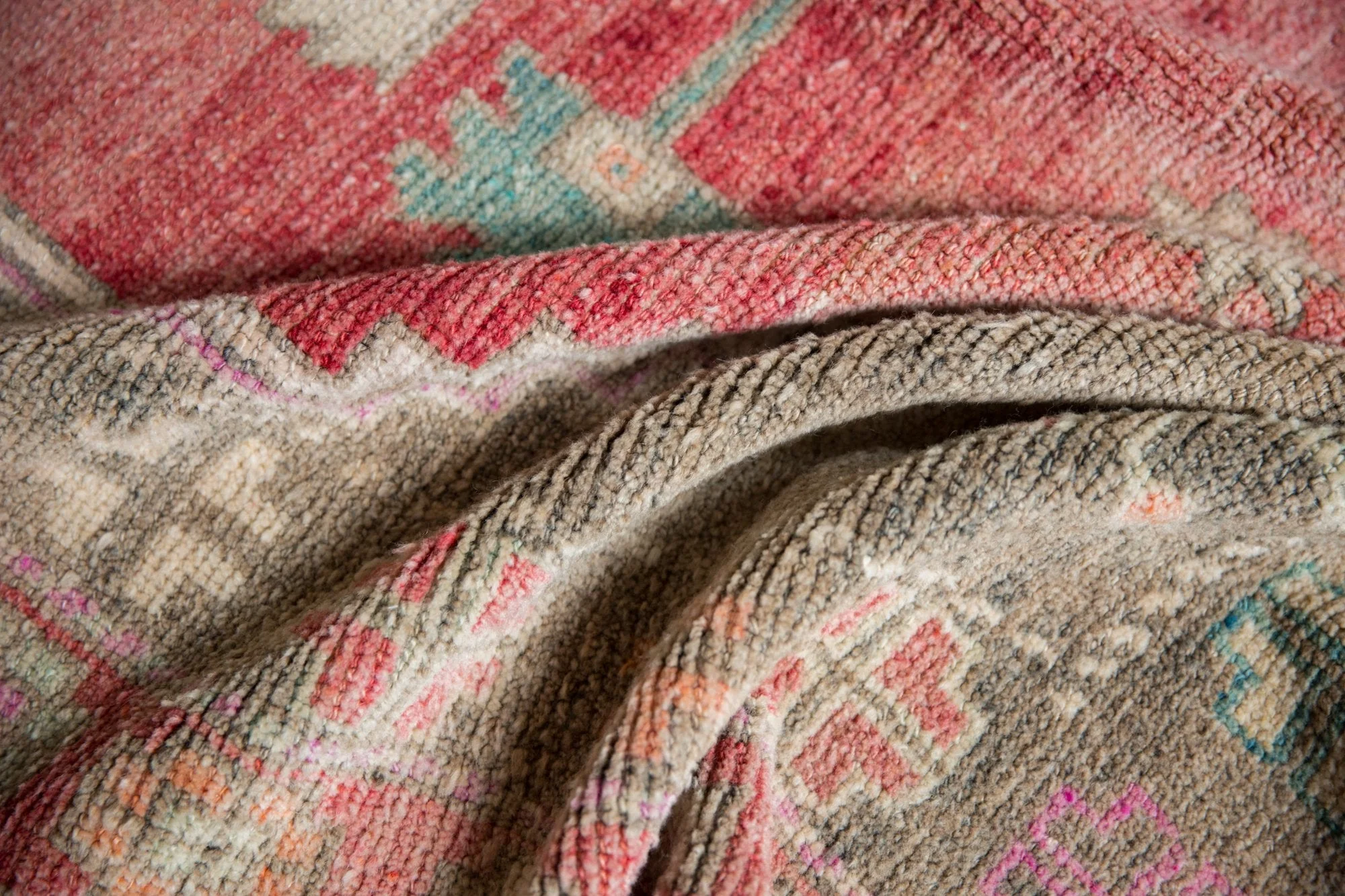 4.5x9.5 Vintage Distressed Oushak Rug Runner - Image 8