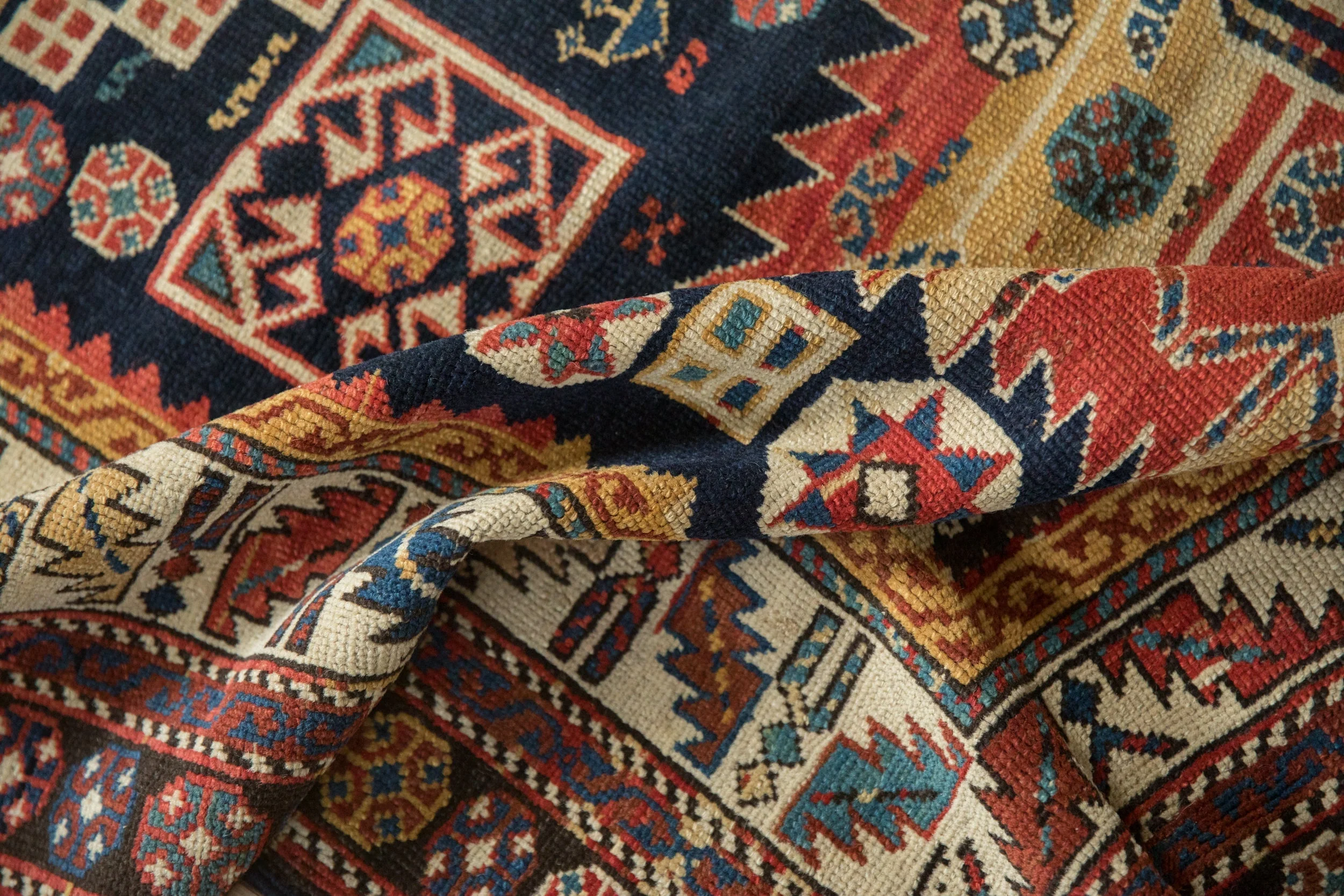 4.5x9 Antique Caucasian Rug Runner - Image 10