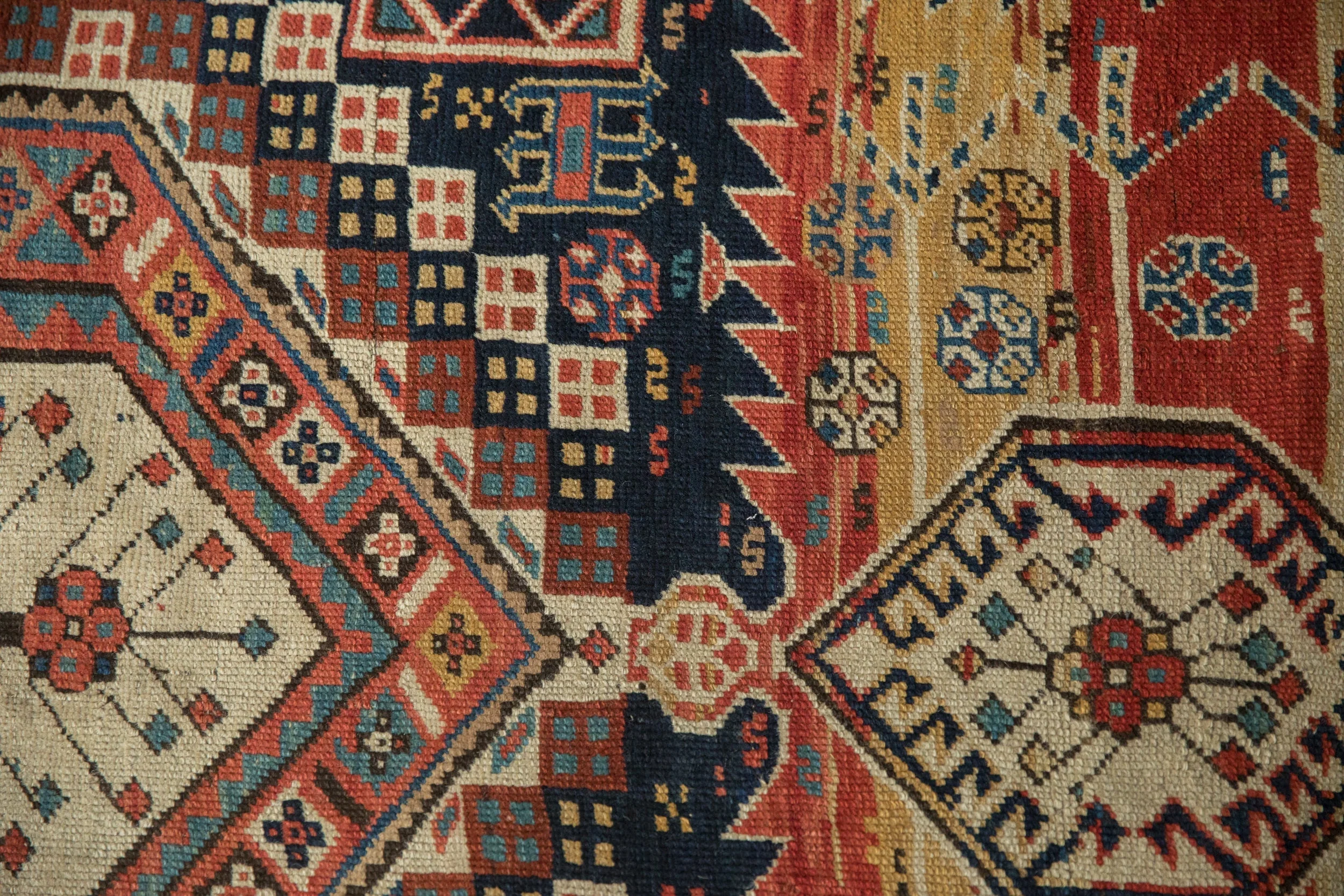 4.5x9 Antique Caucasian Rug Runner - Image 12