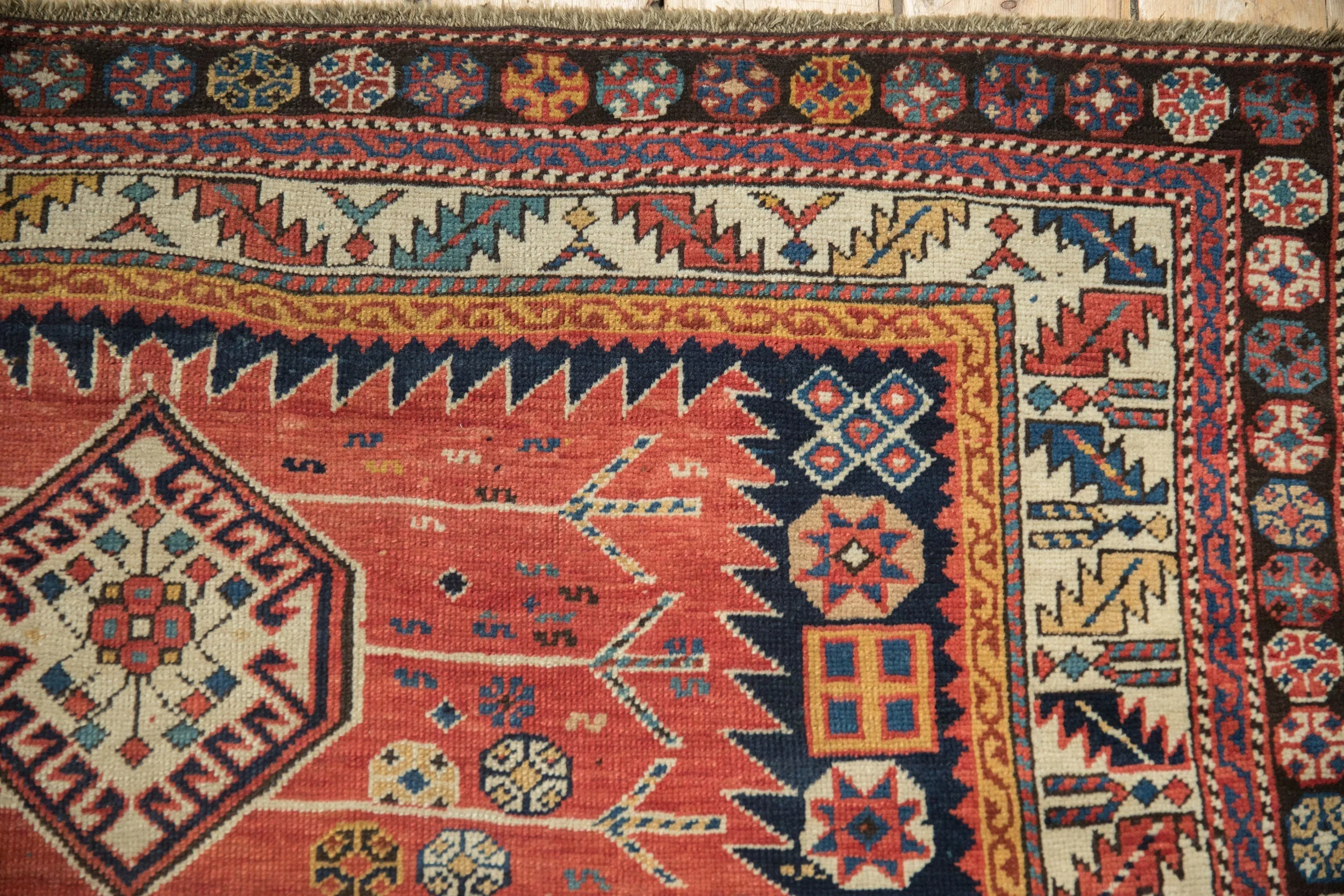 4.5x9 Antique Caucasian Rug Runner - Image 3