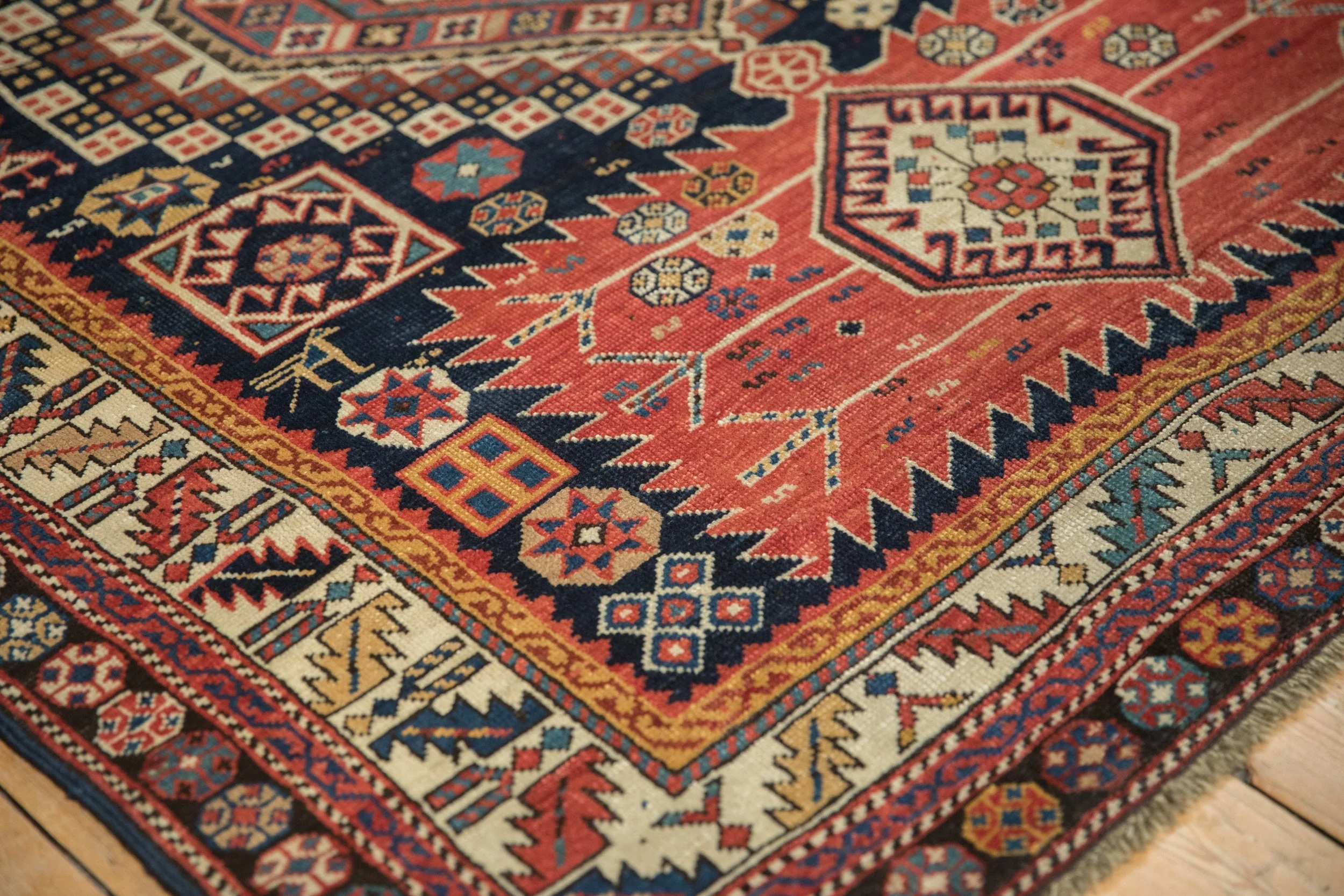 4.5x9 Antique Caucasian Rug Runner - Image 5