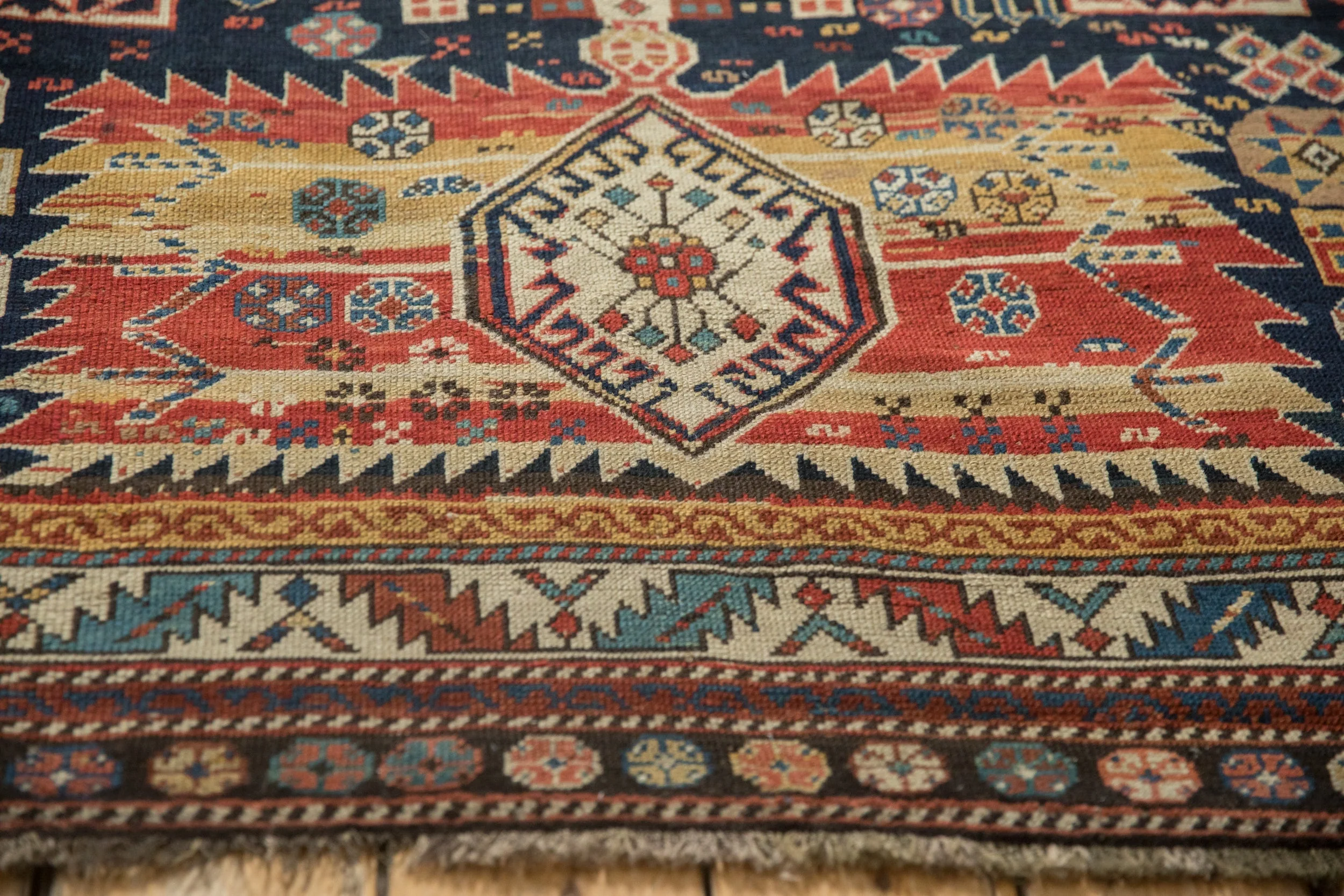4.5x9 Antique Caucasian Rug Runner - Image 9