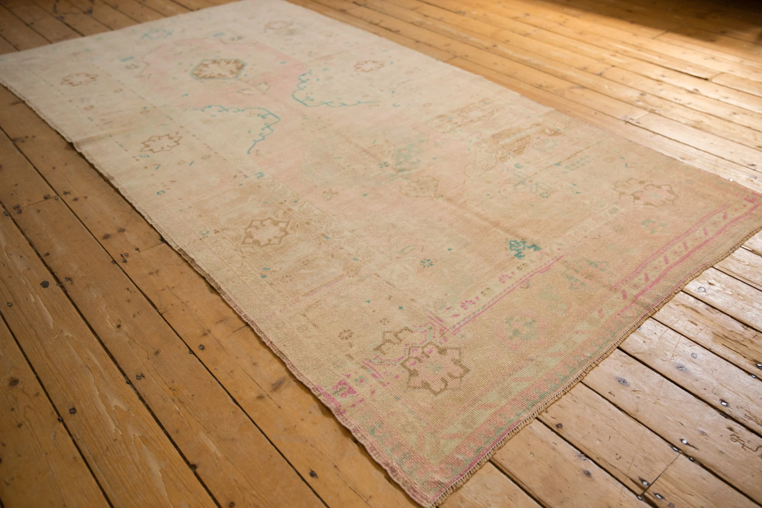 4.5x9 Vintage Distressed Oushak Rug Runner - Image 4