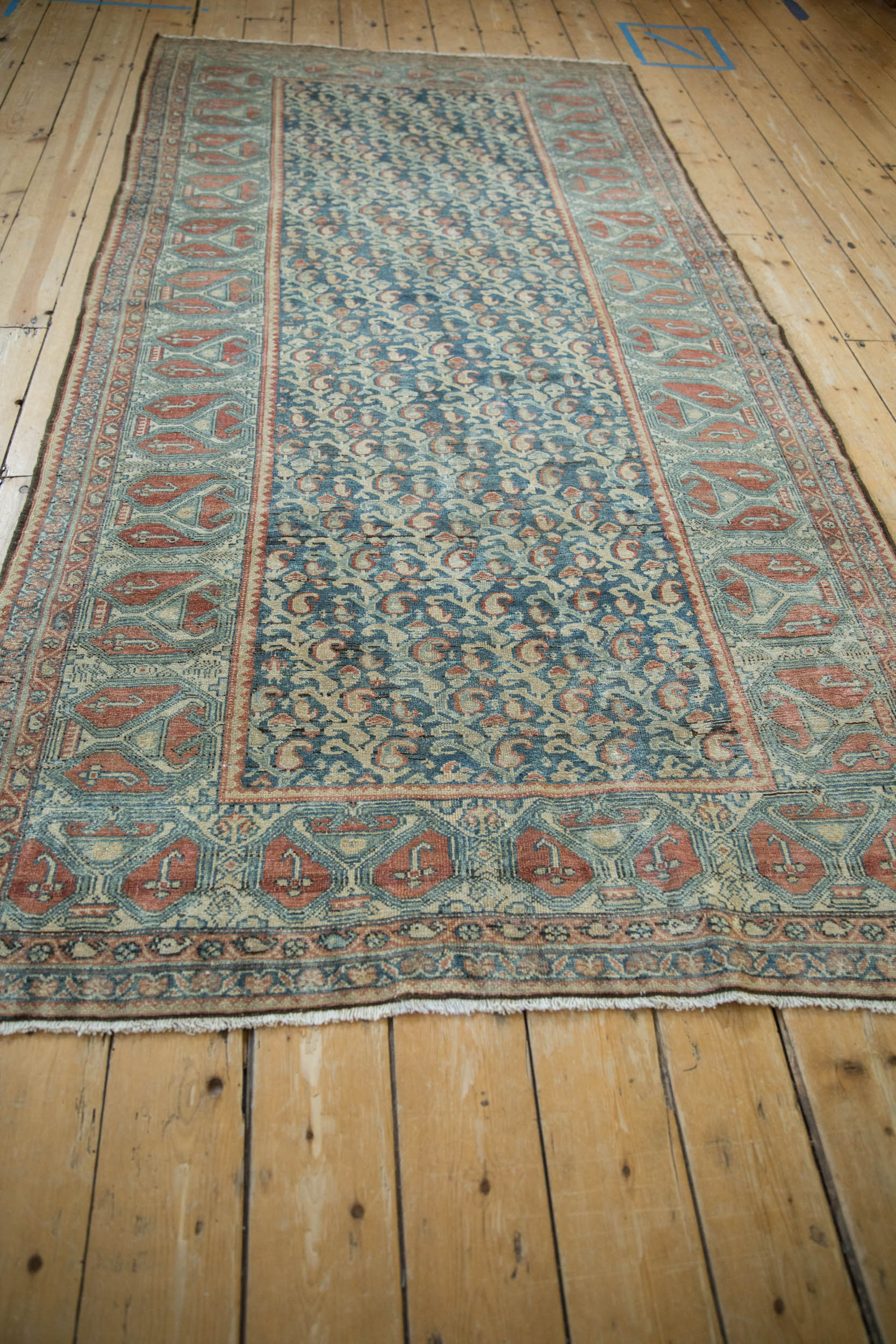4.5x9 Vintage Fine Distressed Malayer Rug Runner - Image 8