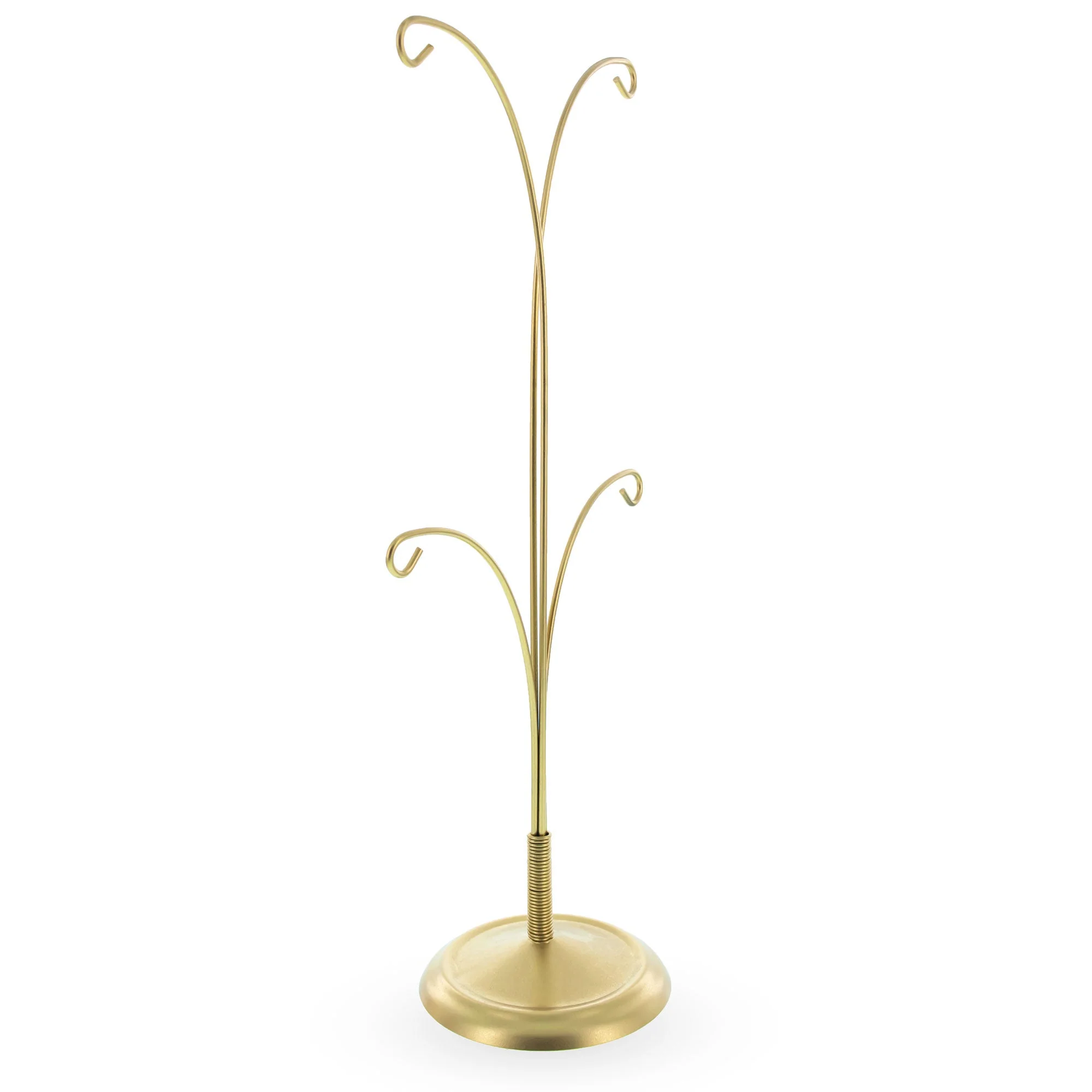 4-Arm Tree Branch Gold Metal Ornament Display Stand 12 Inches (Poland) - Image 4