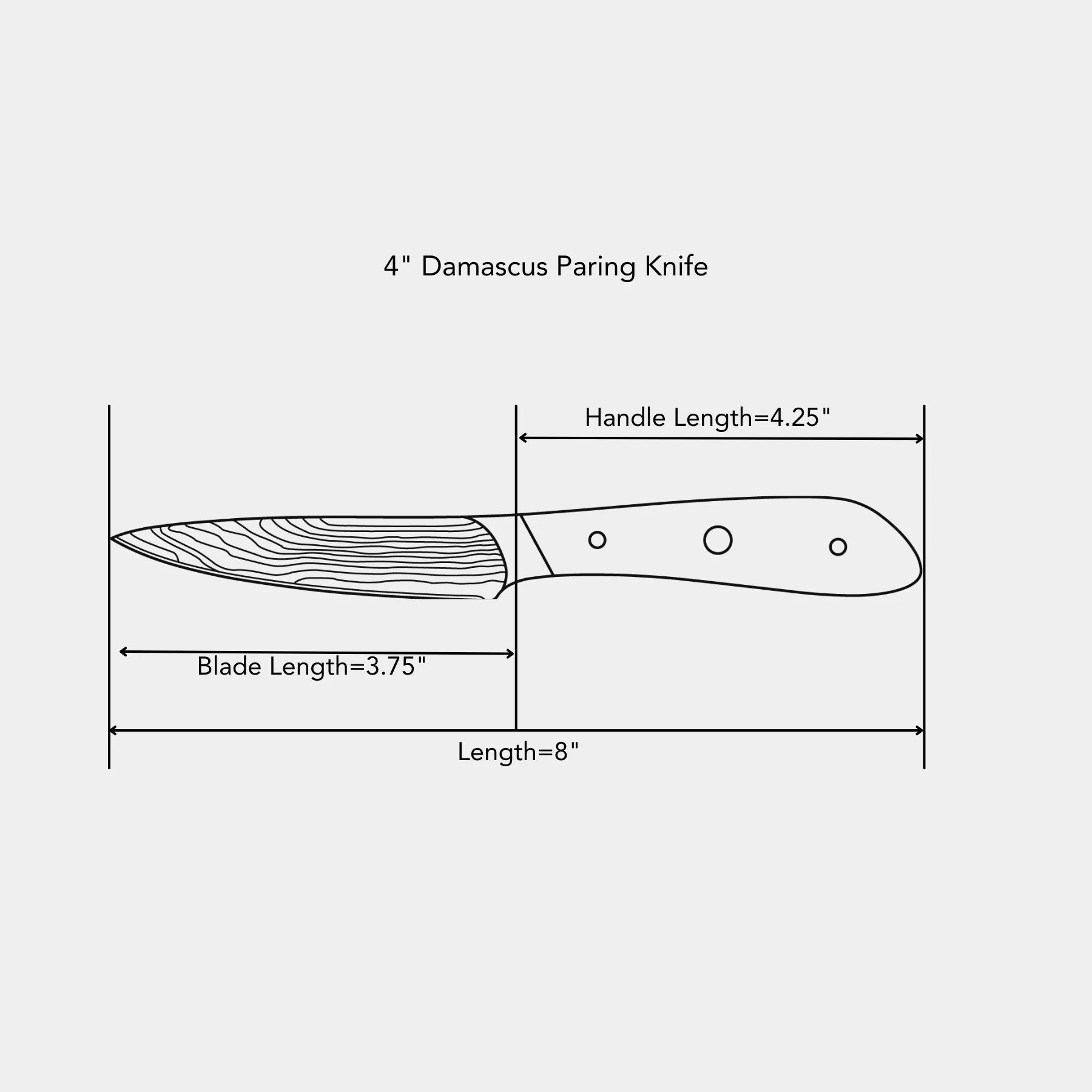 4" Damascus Paring Knife - Image 4