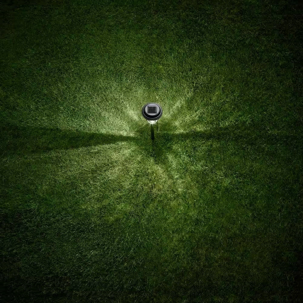 4 Pack - Solar LED Light Set - Outdoor Path Lighting in Black - Image 4