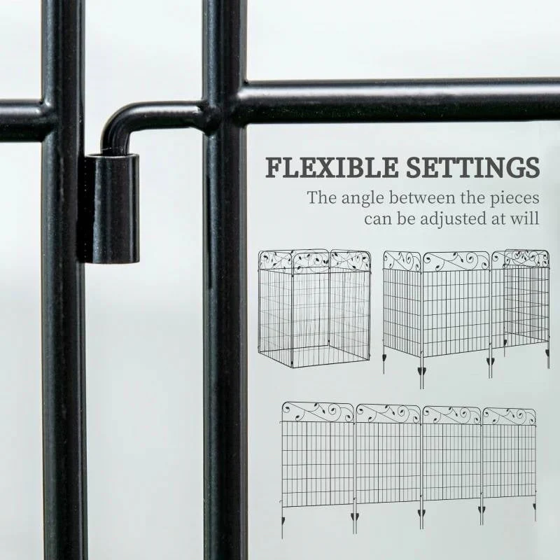 4 Pack Steel Foldable Fence Trellis Panel Animal Barrier - Image 3